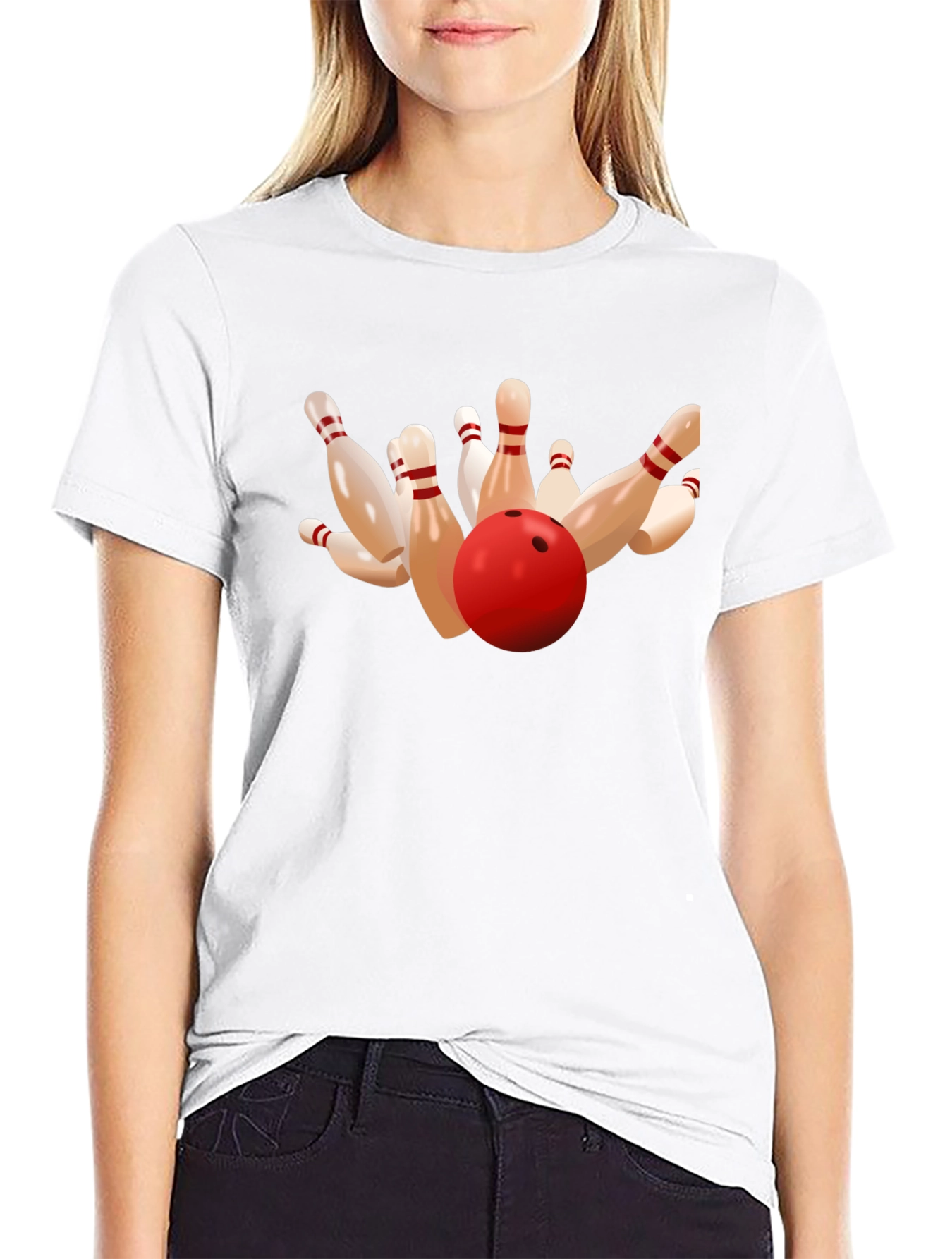 Black Bowling Strike Graphic Tee - Black view 9