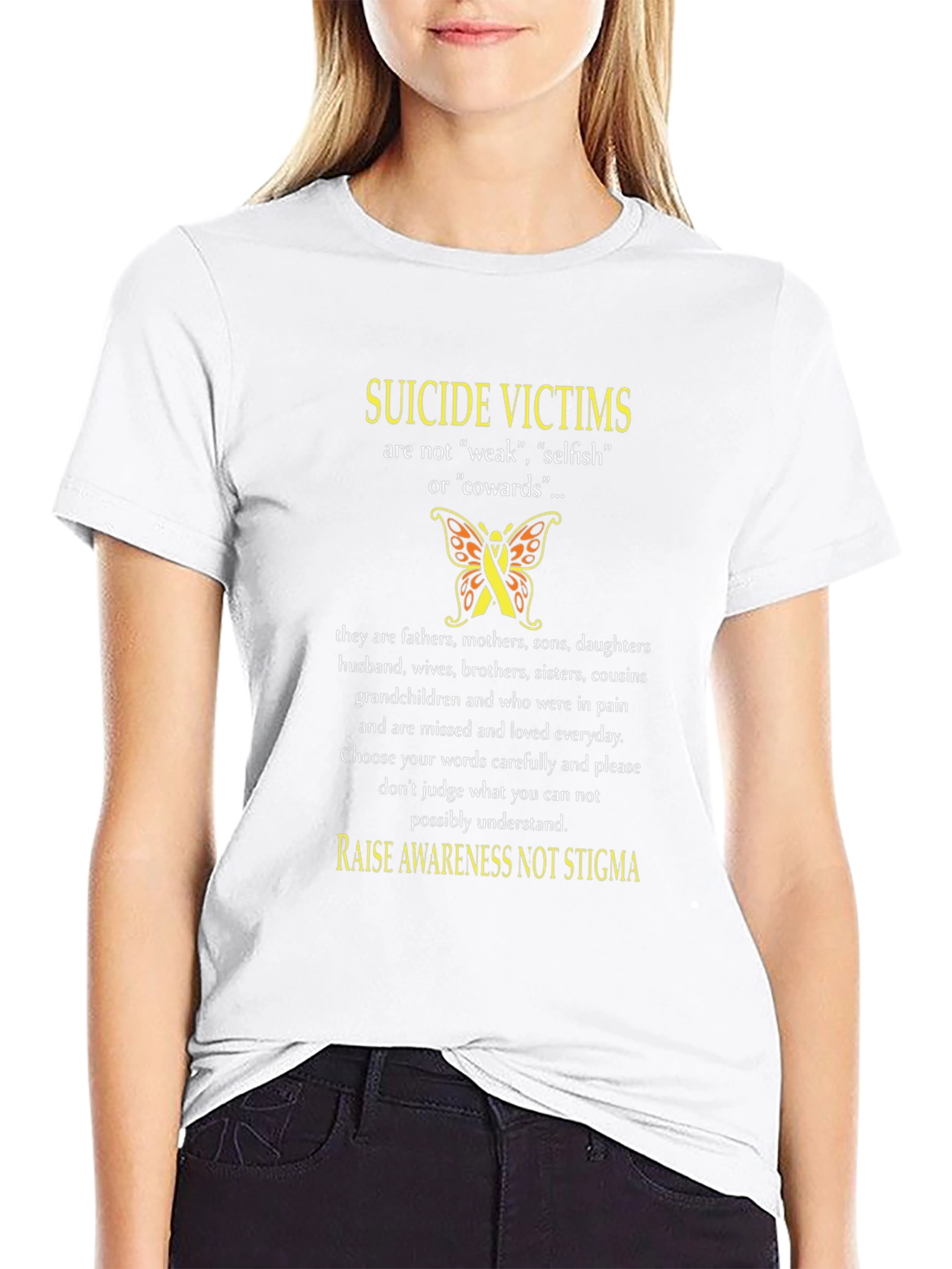 Black Suicide Awareness Graphic T-Shirt view 9