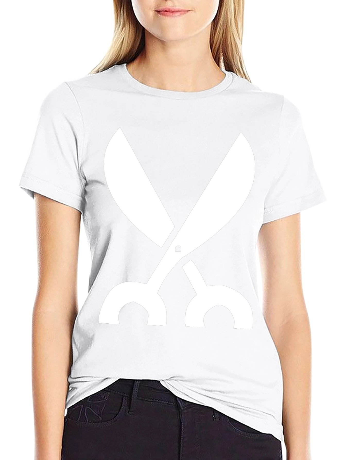 Black Scissors Graphic Black T-Shirt view 9