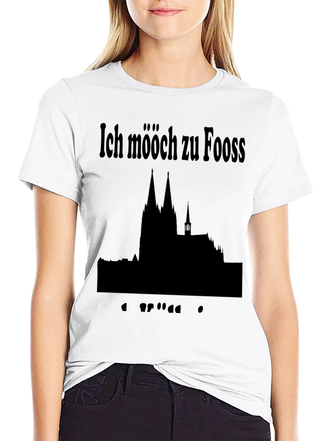 Black Ich Mööch Zu Fooss Cologne T-Shirt view 9