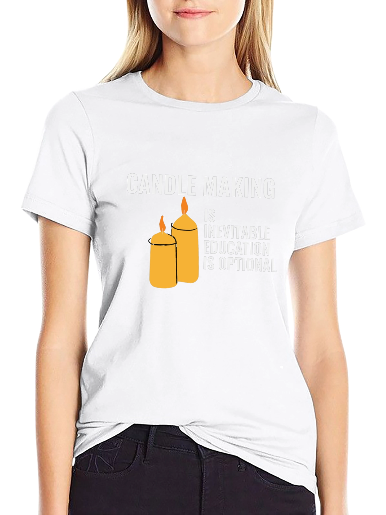 Black Candle Making T-Shirt: Inevitable Education Optional view 9