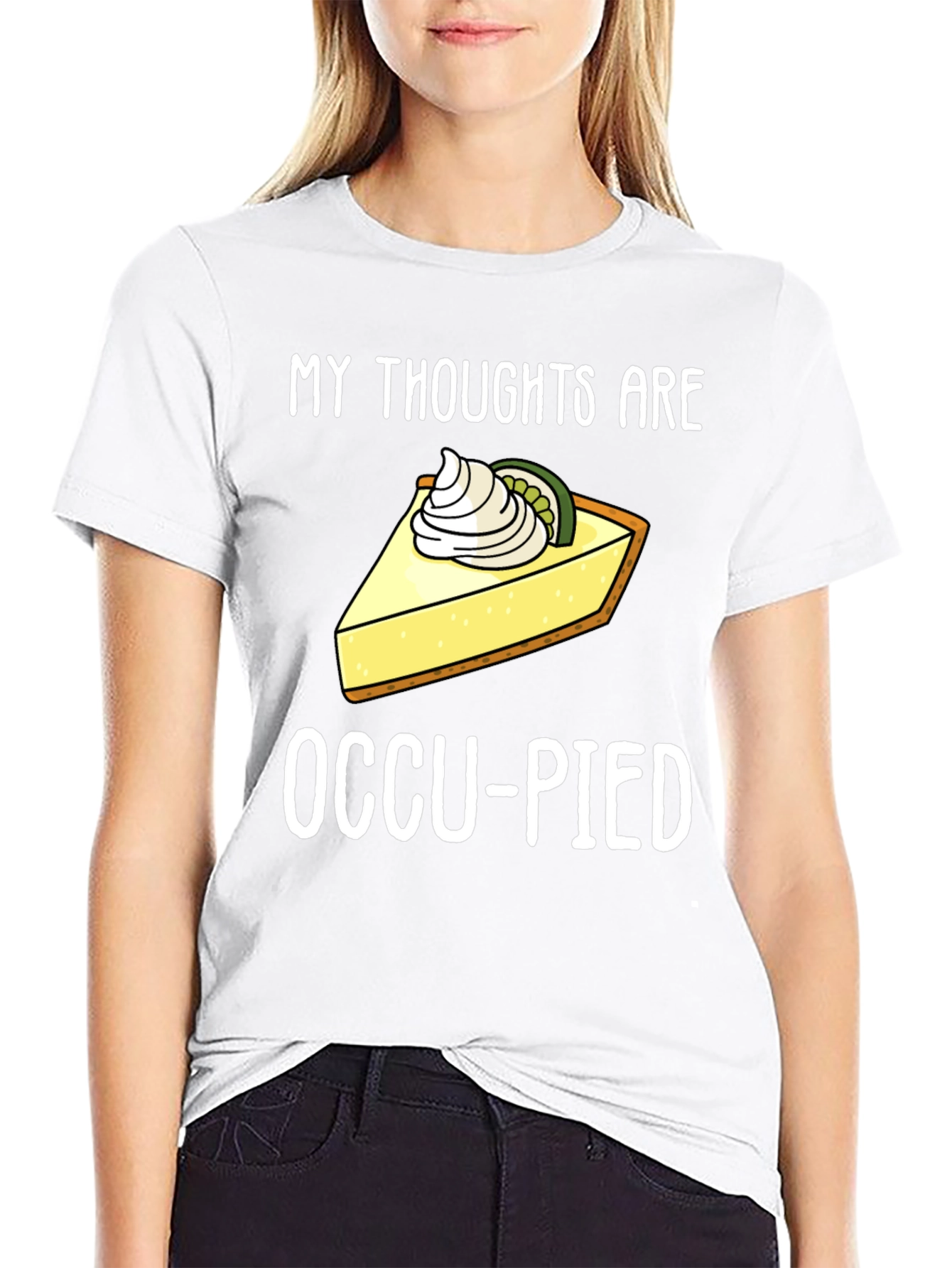 Black Occu-pied Funny Foodie Humor Graphic Tee view 9