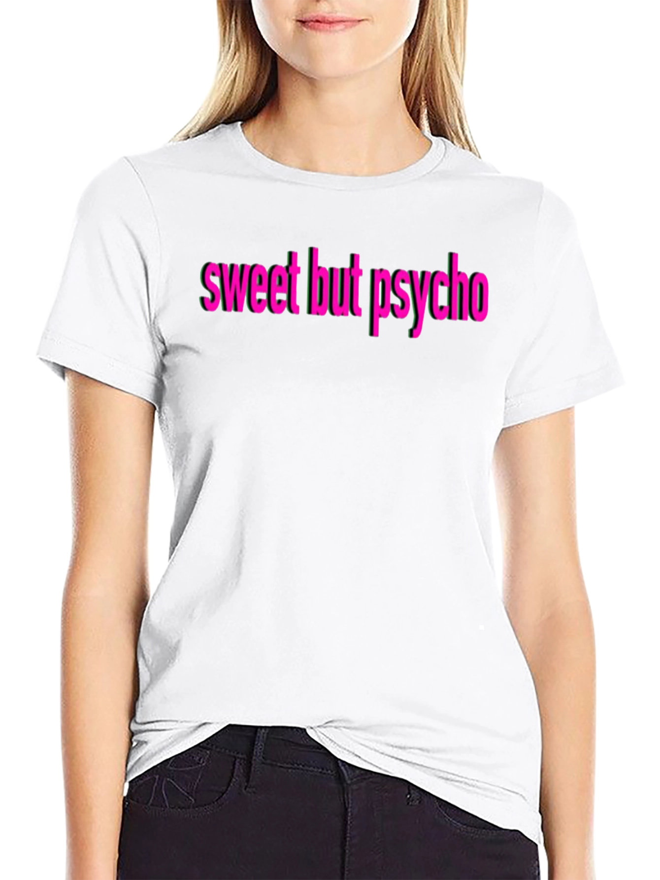 Black Sweet But Psycho Graphic Tee view 9