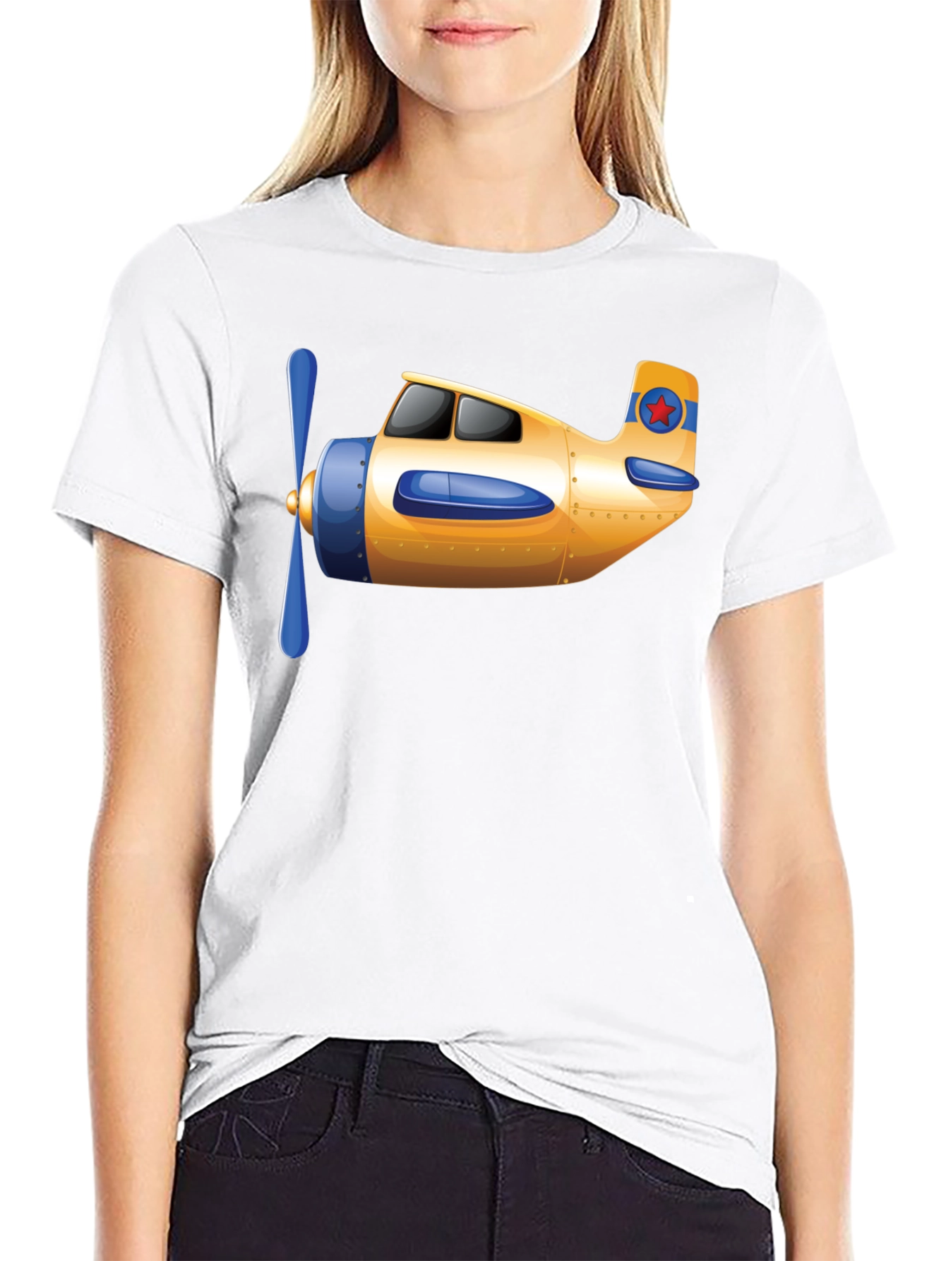 Airplane Graphic T-Shirt - Novelty Aviation Tee - 9