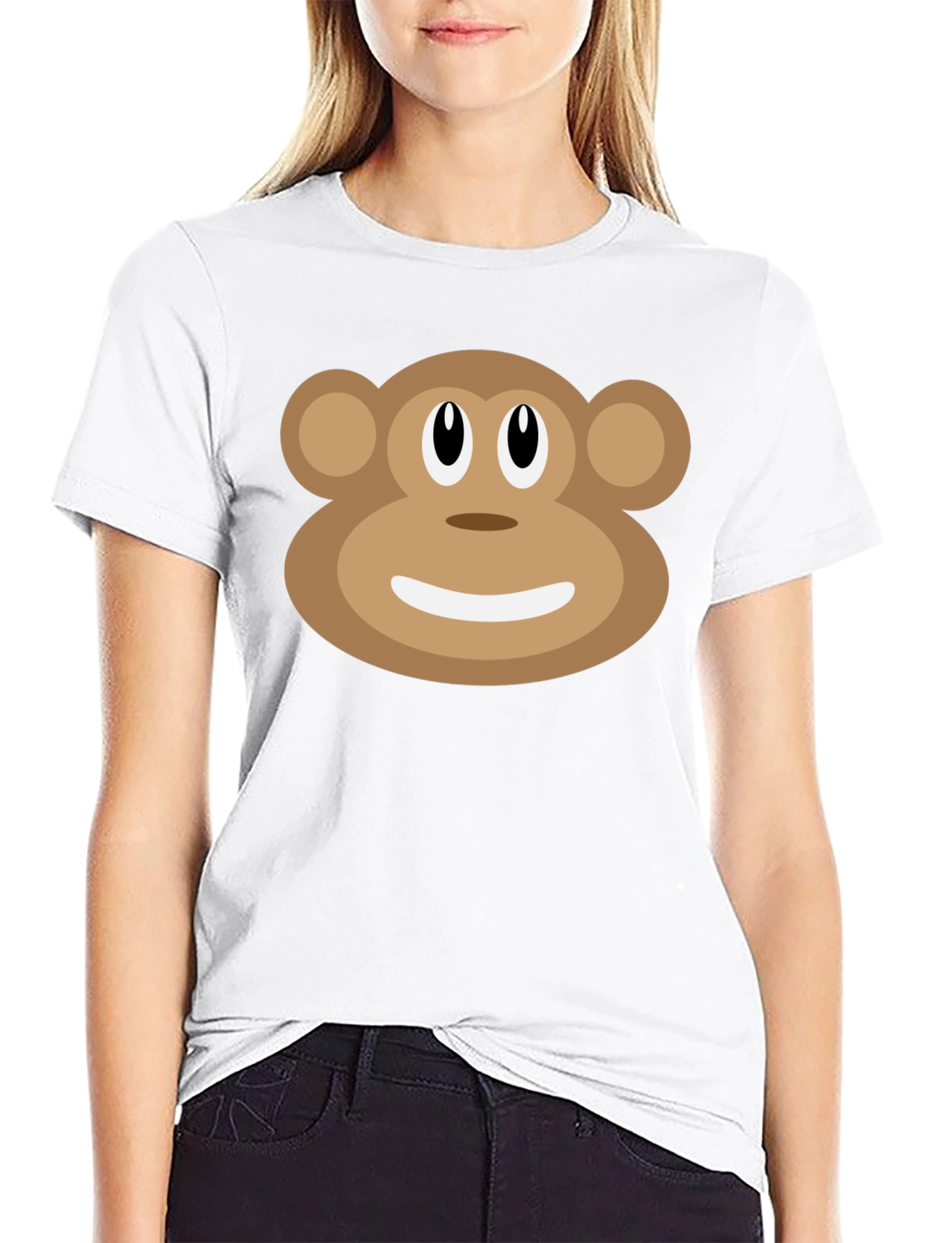Black Monkey Face Graphic T-Shirt - Fun & Casual view 9