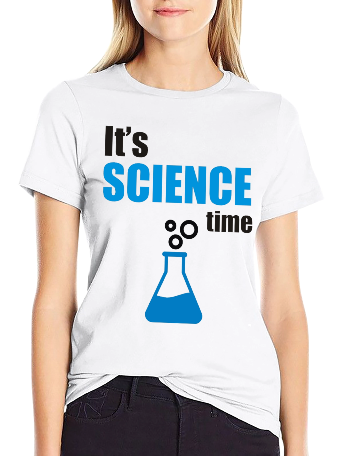 Black It's Science Time T-Shirt view 9