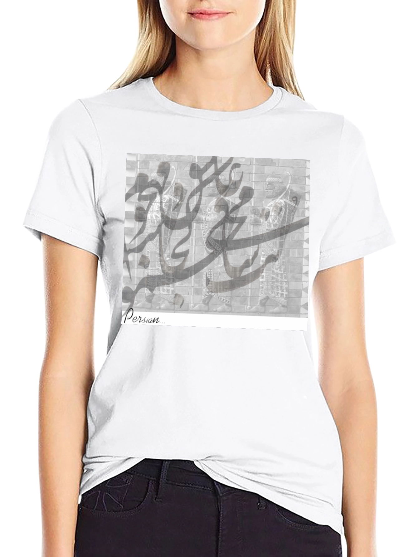 Black Persian Calligraphy Graphic T-Shirt - Unisex view 9