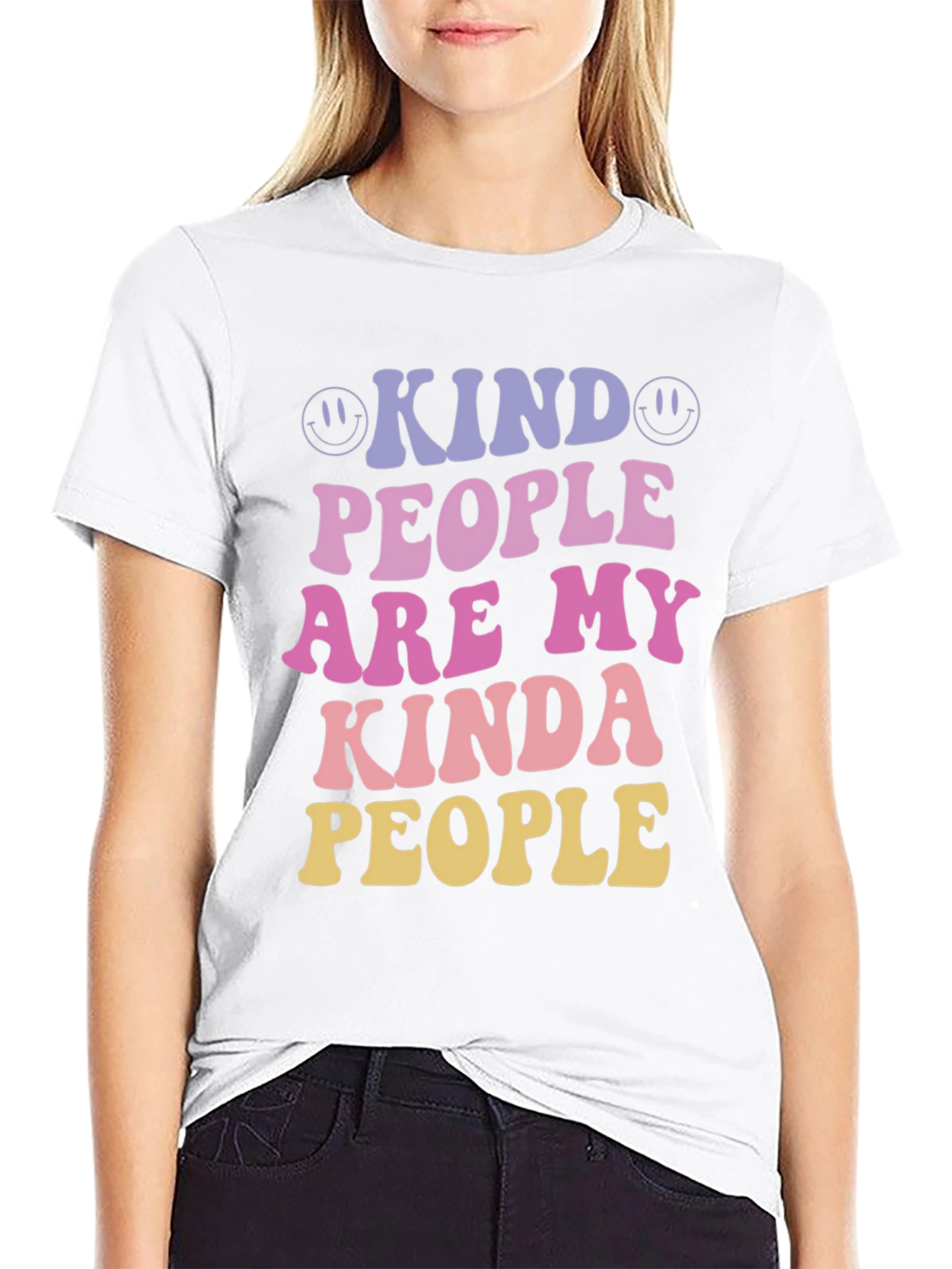 Black Kind People Graphic T-Shirt - Positive Vibes view 9