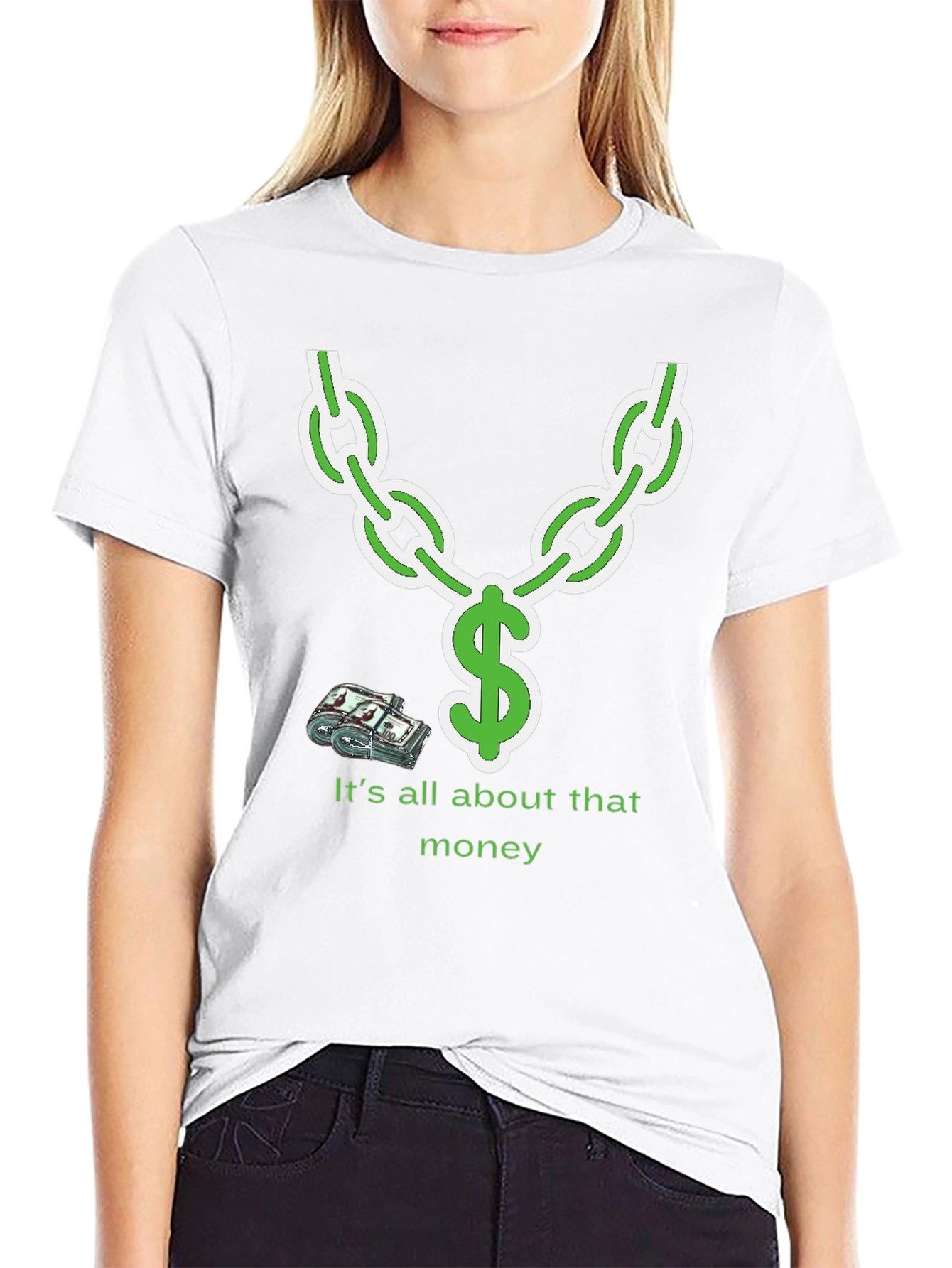 It's All About That Money Chain Graphic T-Shirt - 9