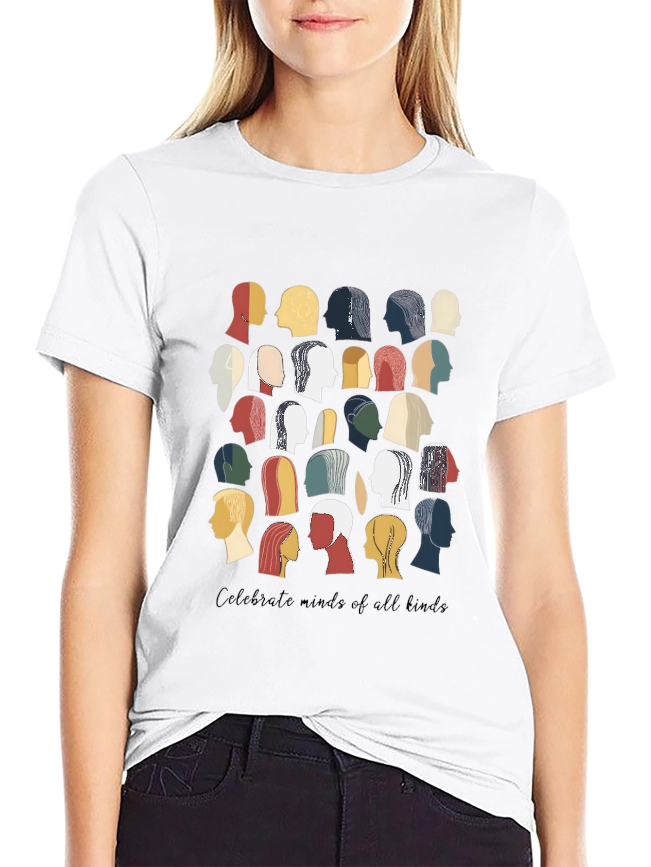 Black Diverse Minds Graphic Tee - Celebrate Inclusivity view 9