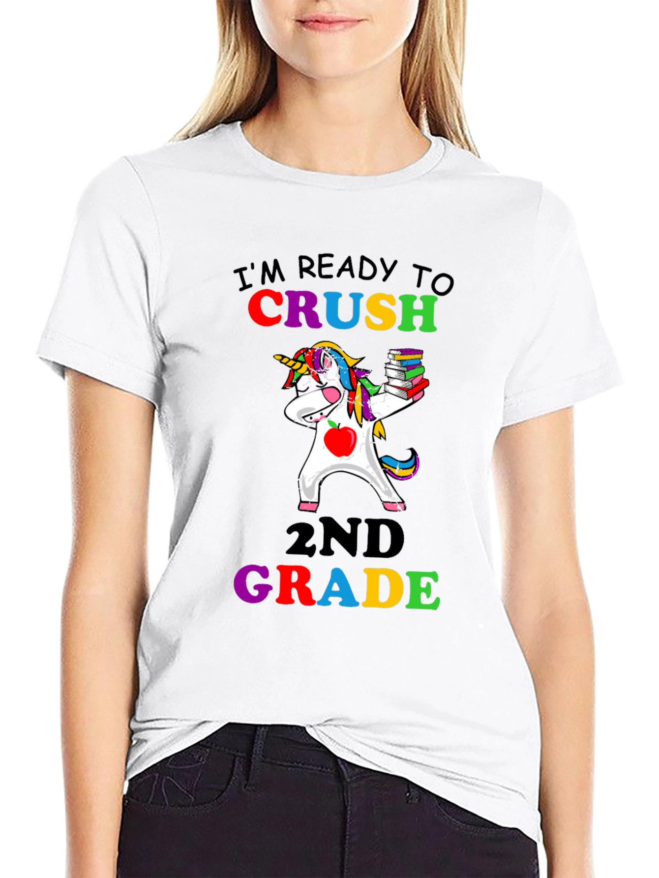 Black Ready to Crush 2nd Grade Unicorn T-Shirt view 9