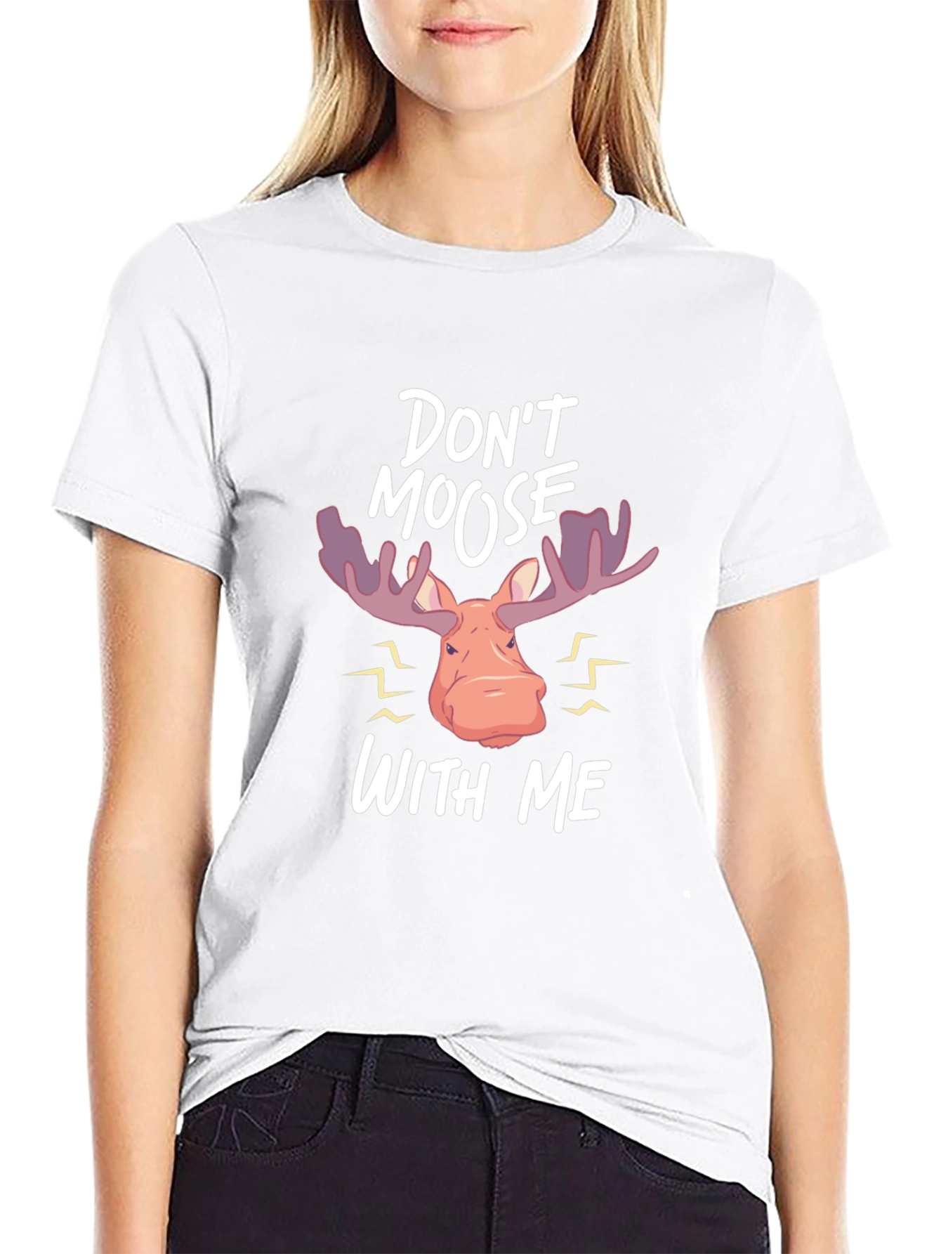 Black Don't Moose With Me T-Shirt view 9