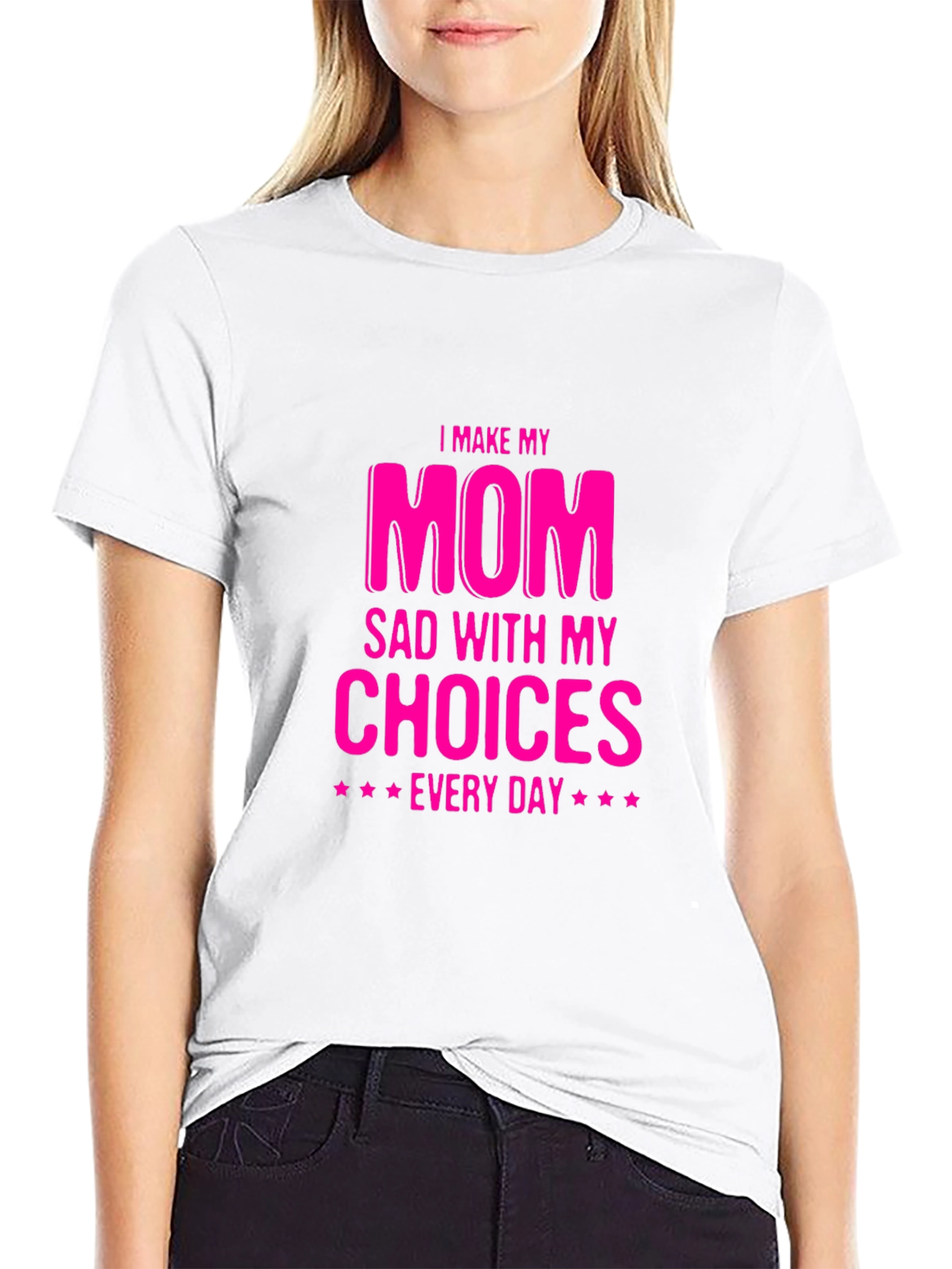 Black I Make My Mom Sad T-Shirt - Novelty Graphic Tee view 9