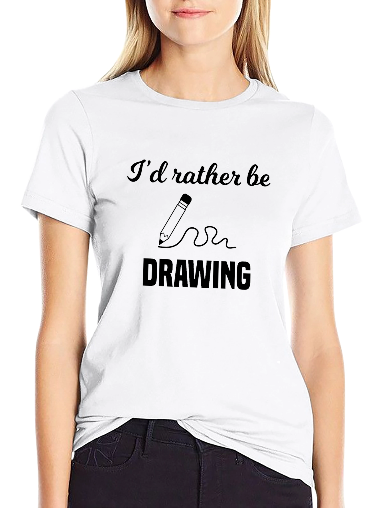 I'd Rather Be Drawing Graphic T-Shirt - 9