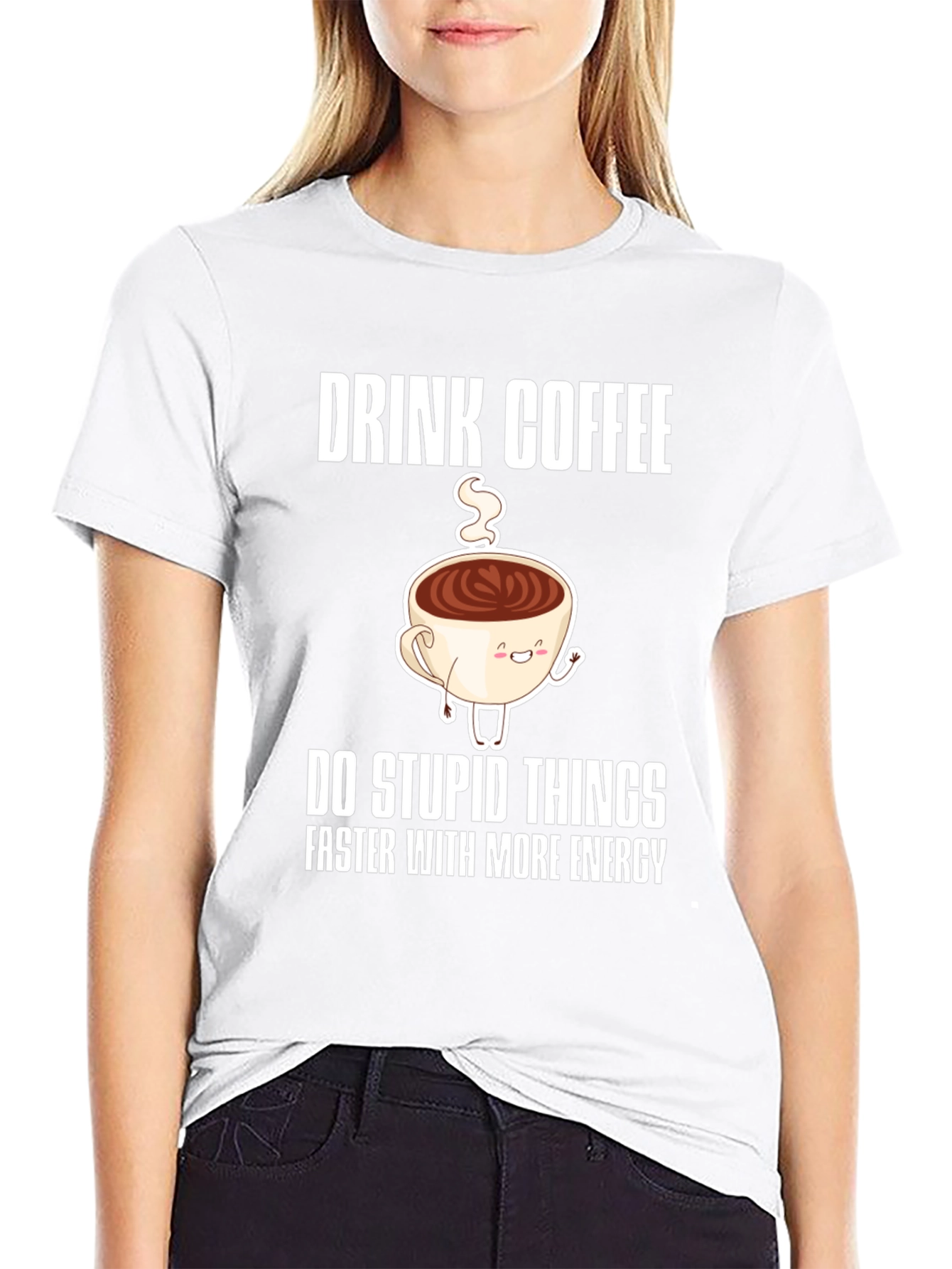 Black Drink Coffee Funny Graphic Tee view 9