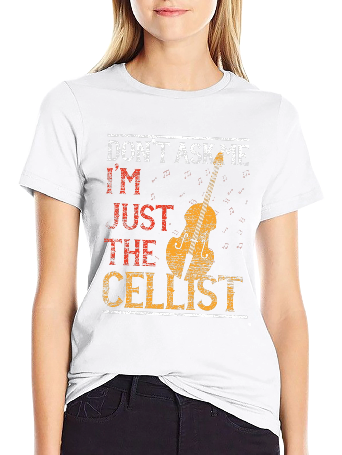 Black Don't Ask Me I'm Just The Cellist T-Shirt view 9