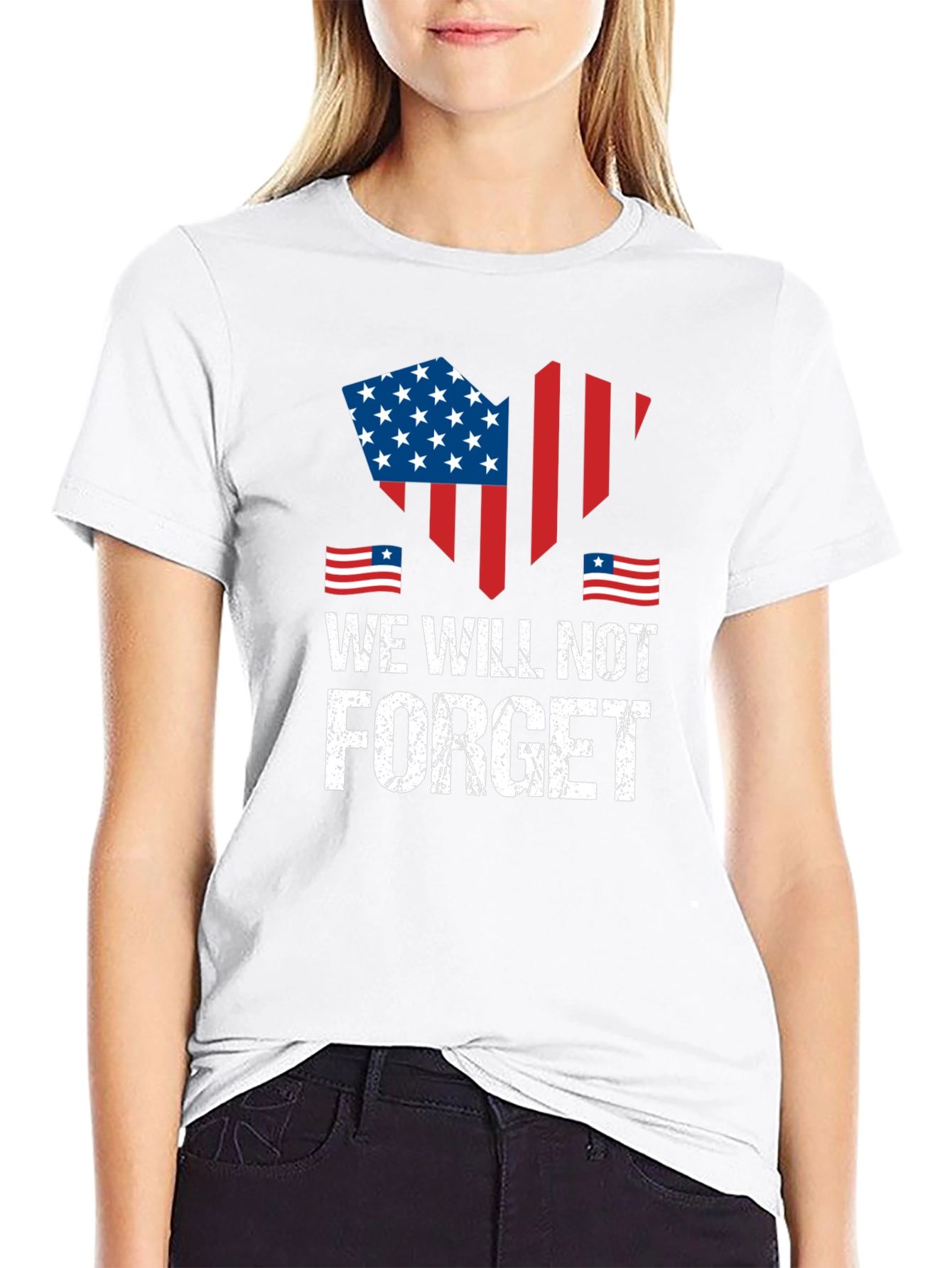 Black We Will Not Forget Patriotic T-Shirt view 9