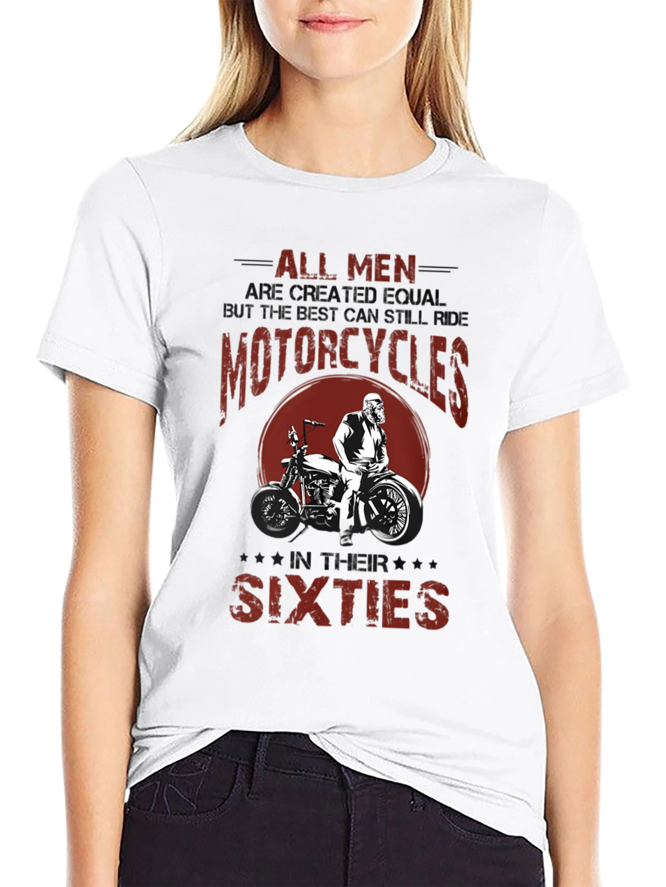 Black All Men Motorcycle Graphic T-Shirt view 9