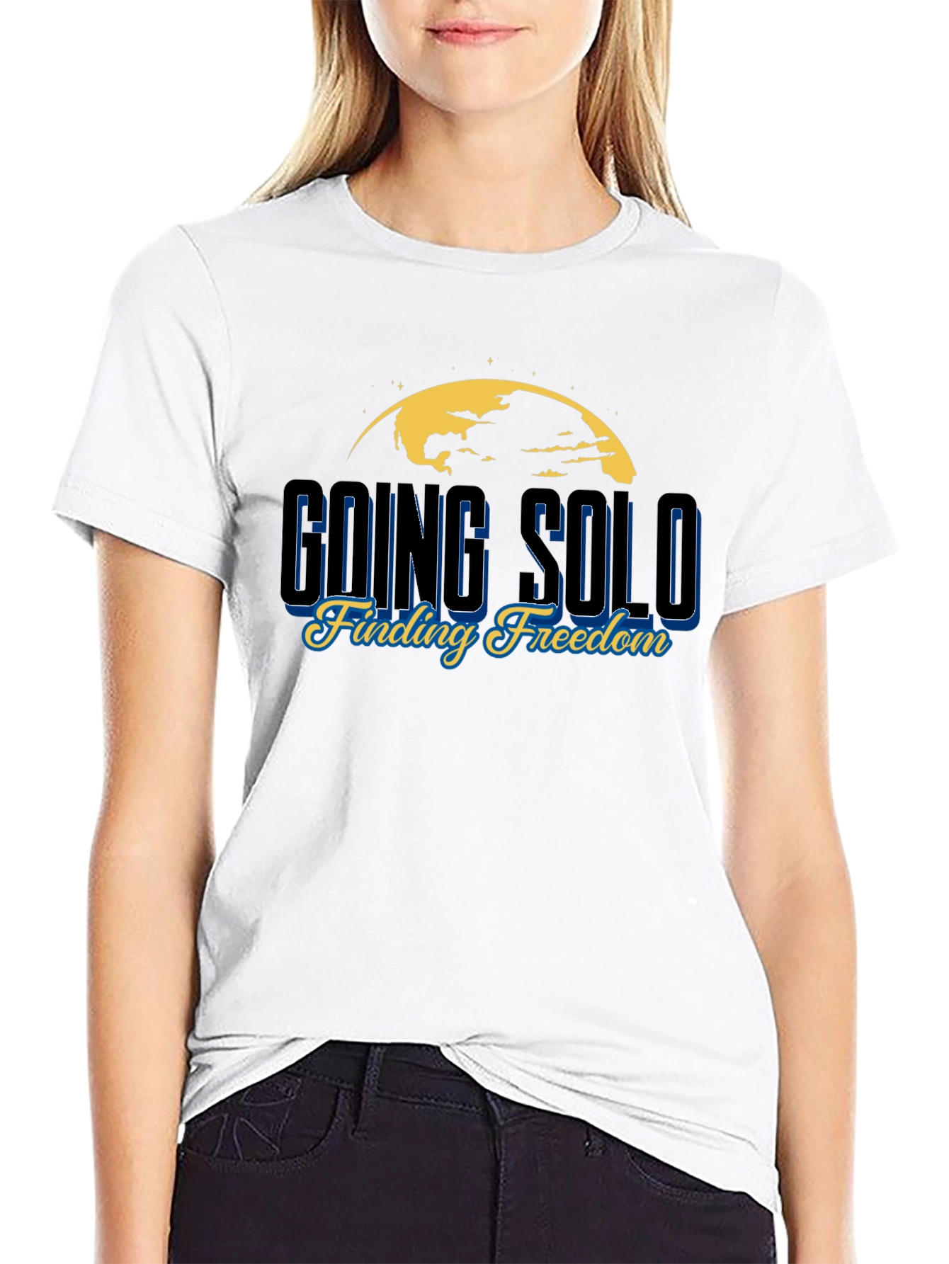 Black Going Solo Graphic T-Shirt view 9