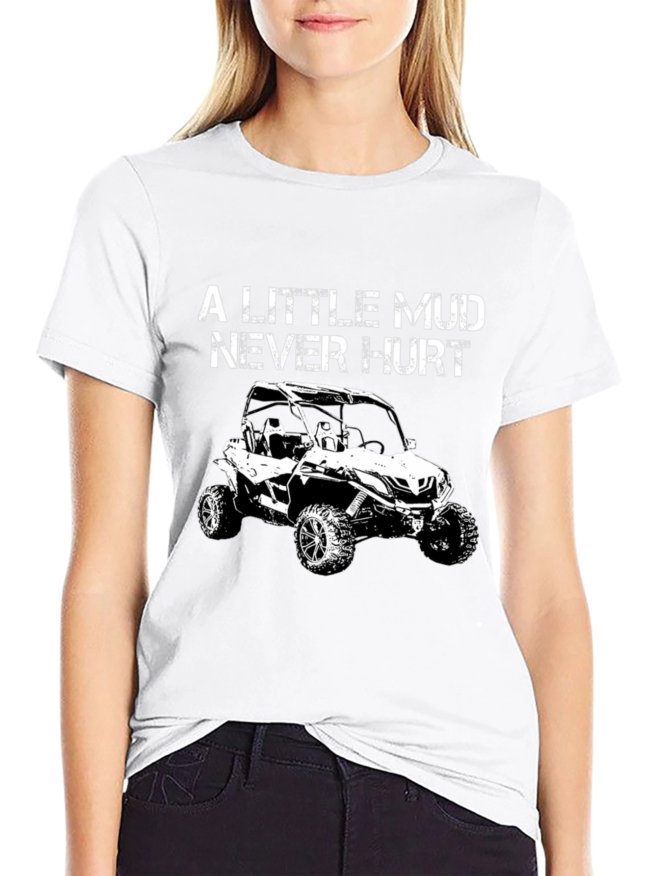 Black A Little Mud Never Hurt T-Shirt view 9