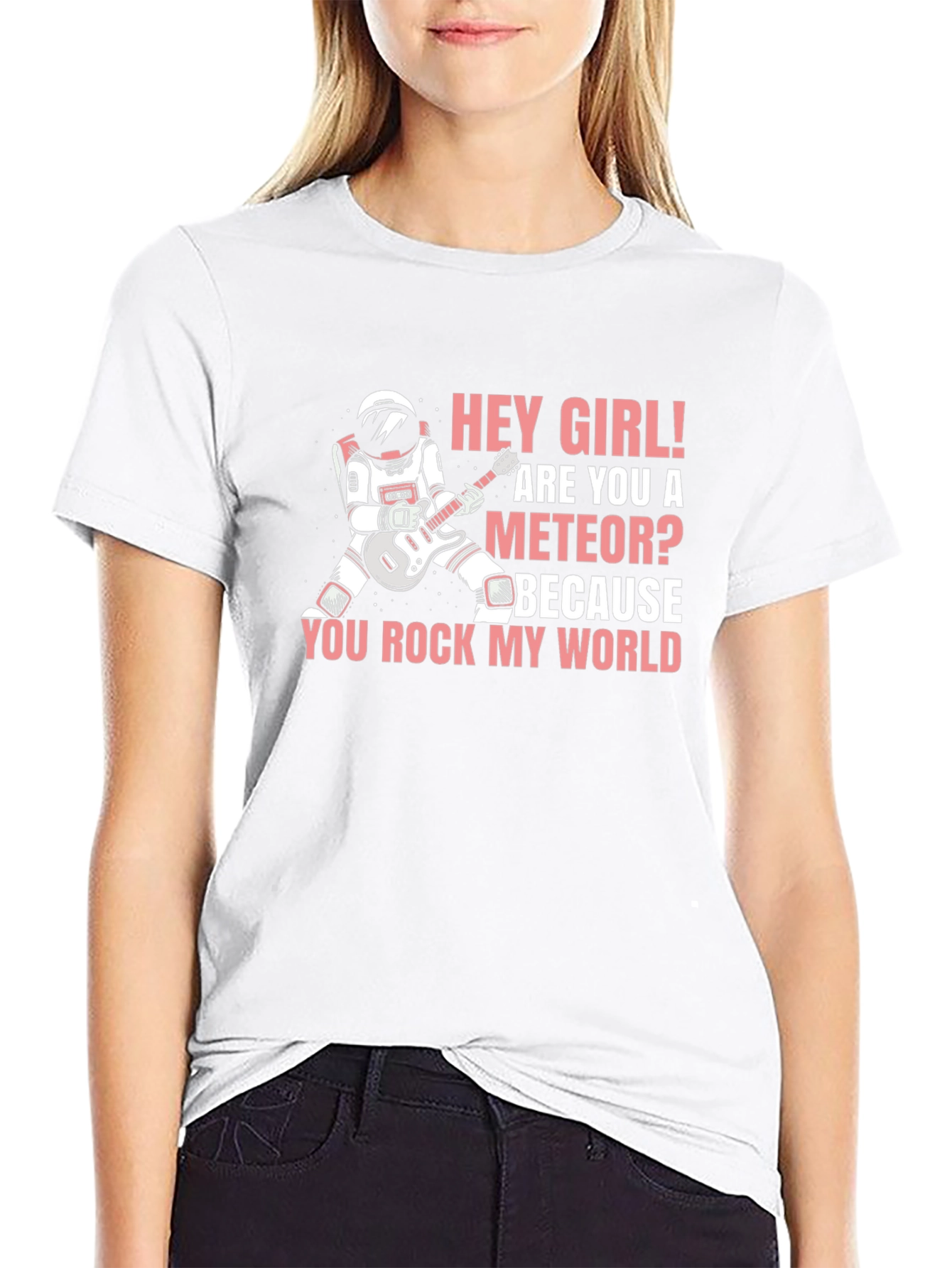 Black Hey Girl Meteor T-Shirt view 9