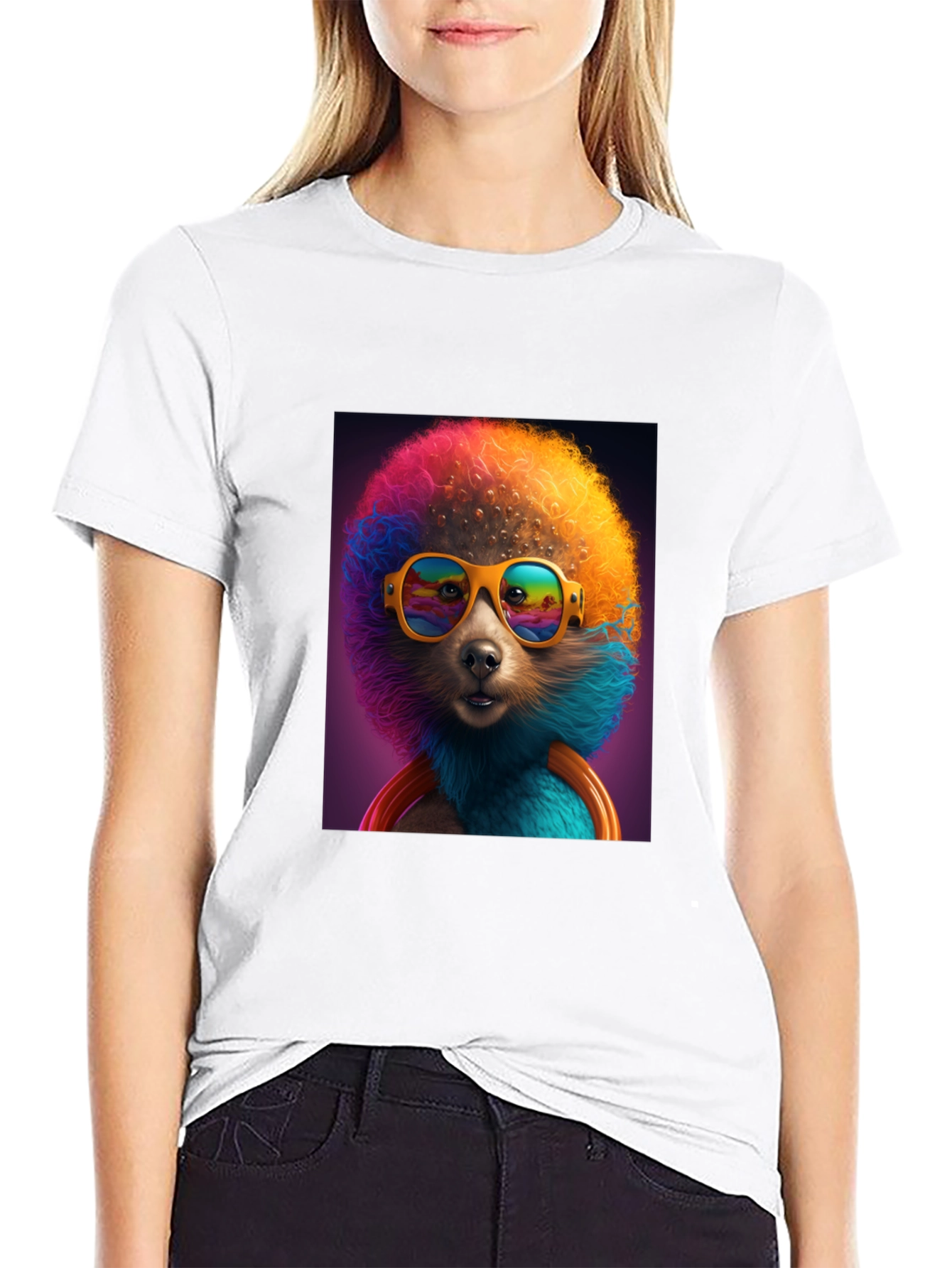 Black Cool Dog Tee: Colorful & Fun view 9