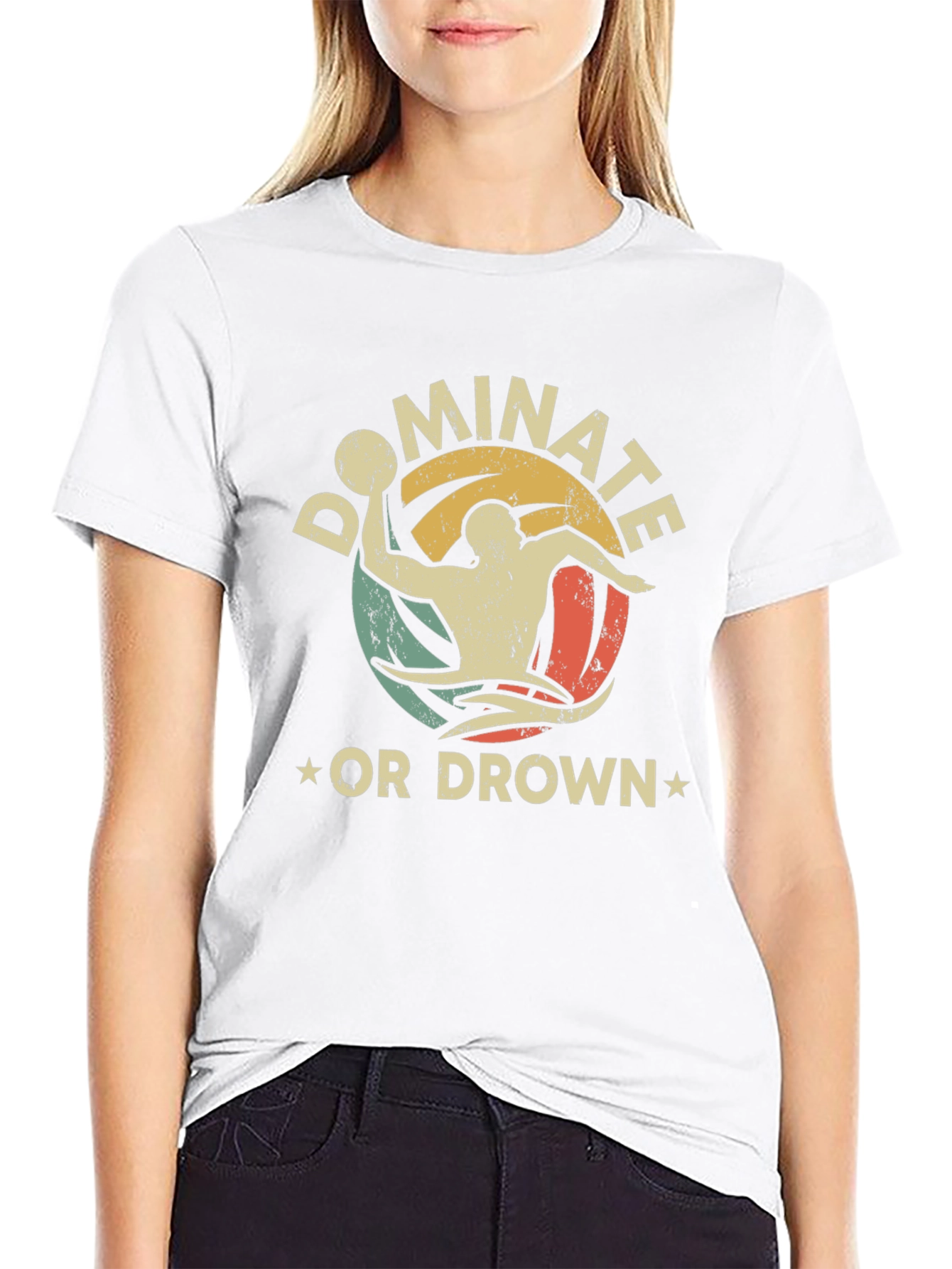 Black Dominate or Drown Graphic Tee view 9