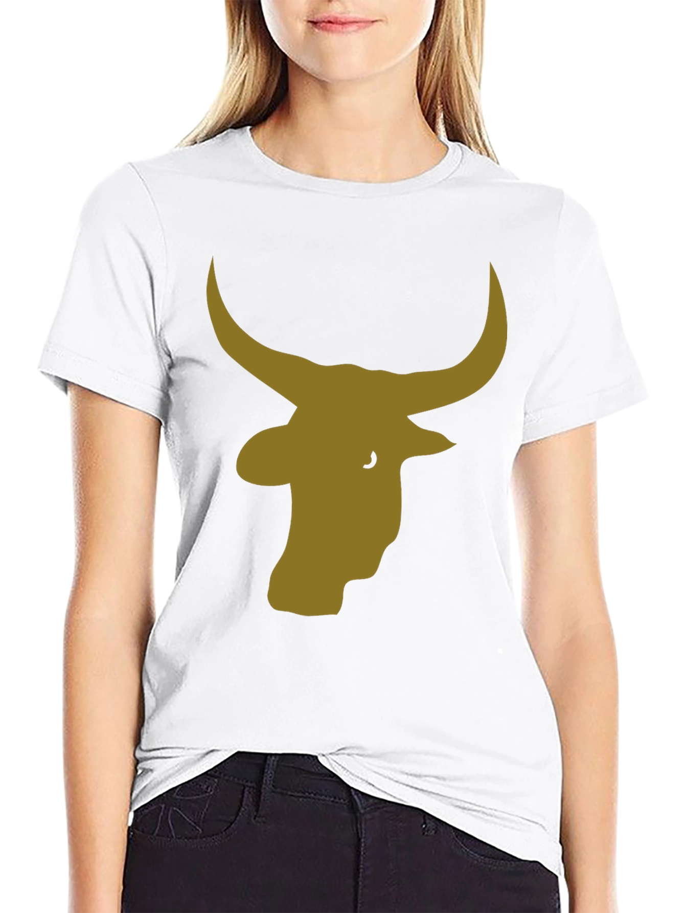 Black Bull Silhouette Black T-Shirt view 9