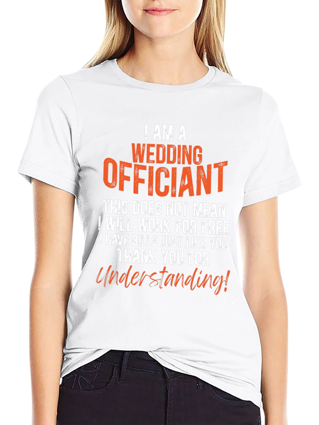 Black Wedding Officiant T-Shirt - Funny Ceremony Gift view 9