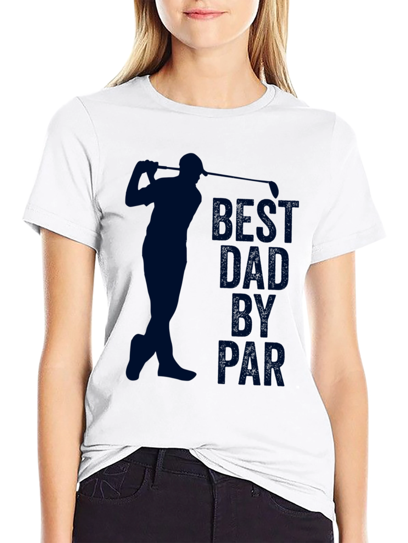 Black Best Dad by Par Golf T-Shirt - Father's Day Gift view 9