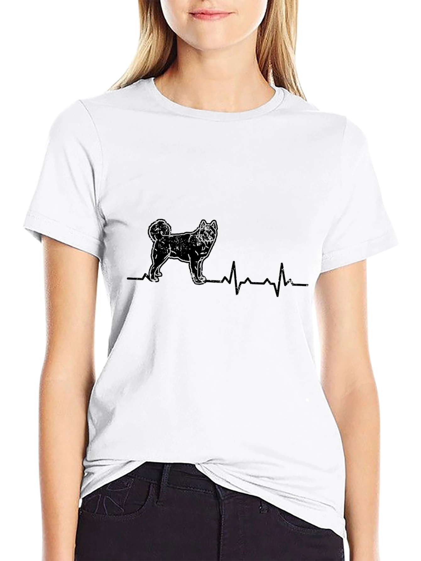 Black Dog Heartbeat T-Shirt - Unisex Graphic Tee view 9