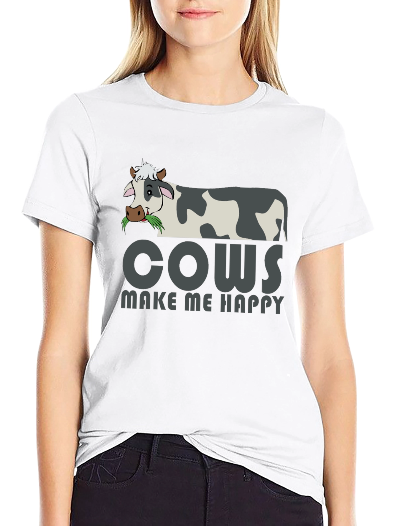 Black Cows Make Me Happy Graphic Tee view 9