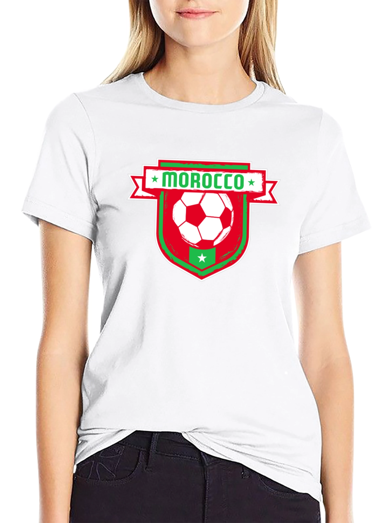 Black Morocco Soccer Black T-Shirt view 9