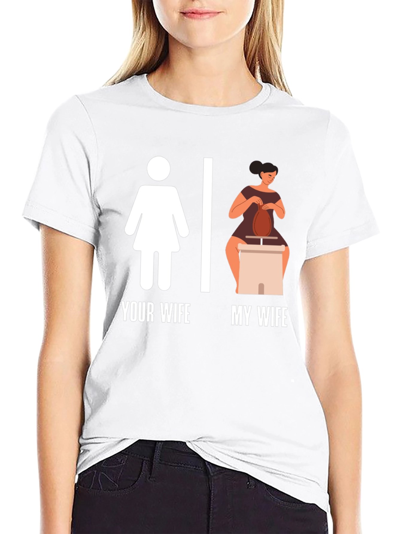 Black Your Wife My Wife T-Shirt Funny Pottery Graphic Tee view 9