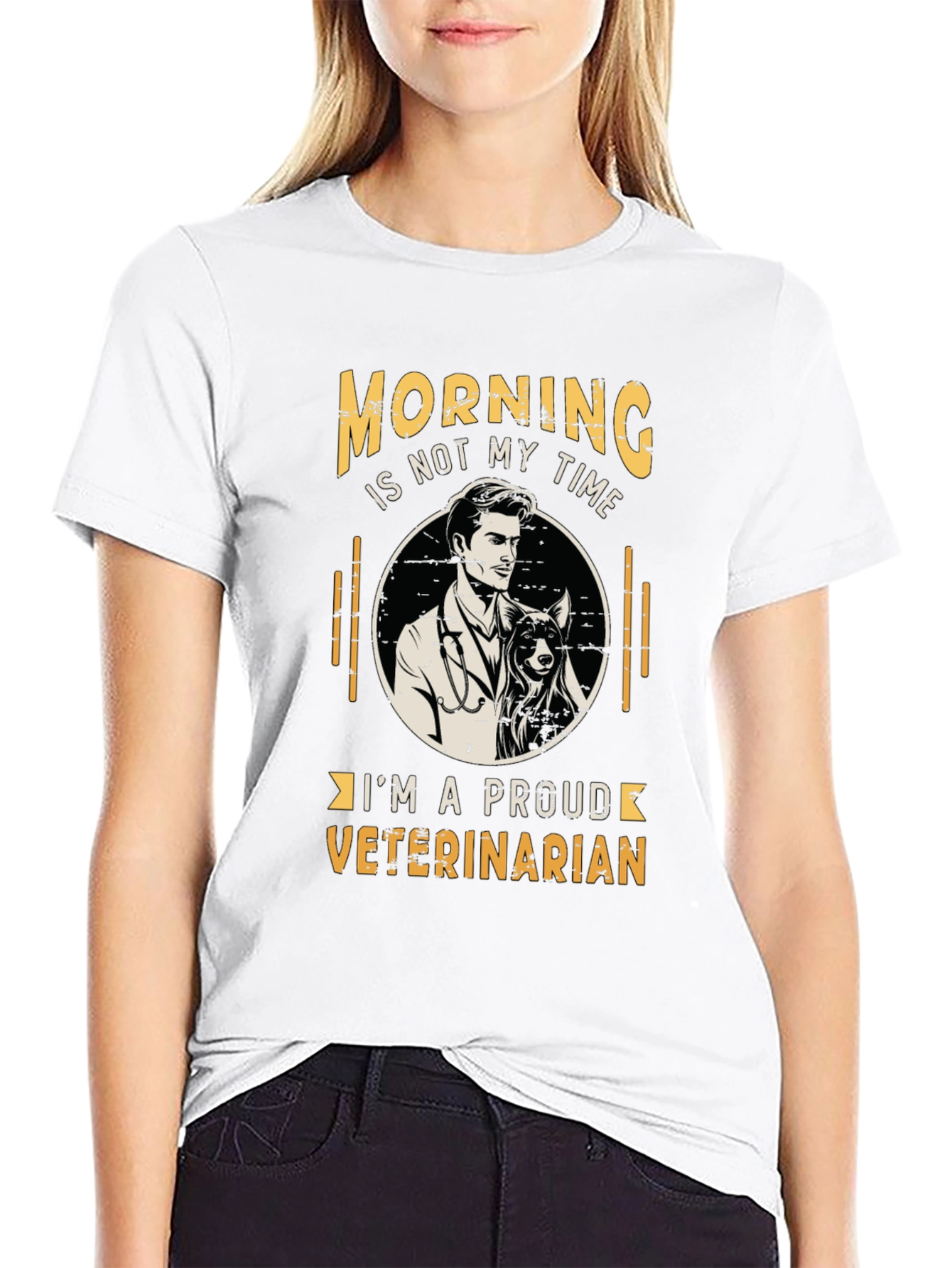 Black Proud Veterinarian T-Shirt view 9