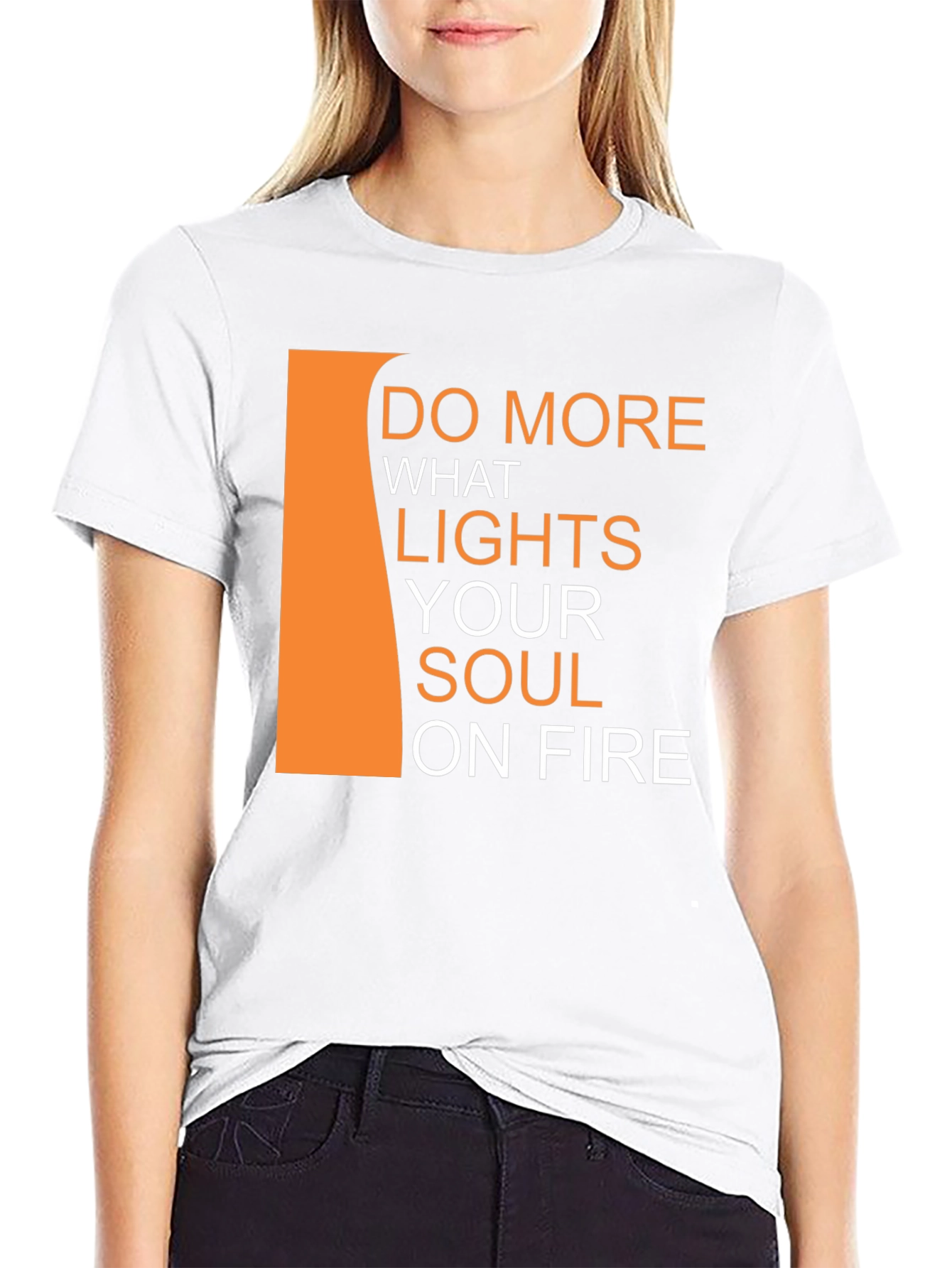 Black Inspirational Black T-Shirt - Do More What Lights Your Soul view 9