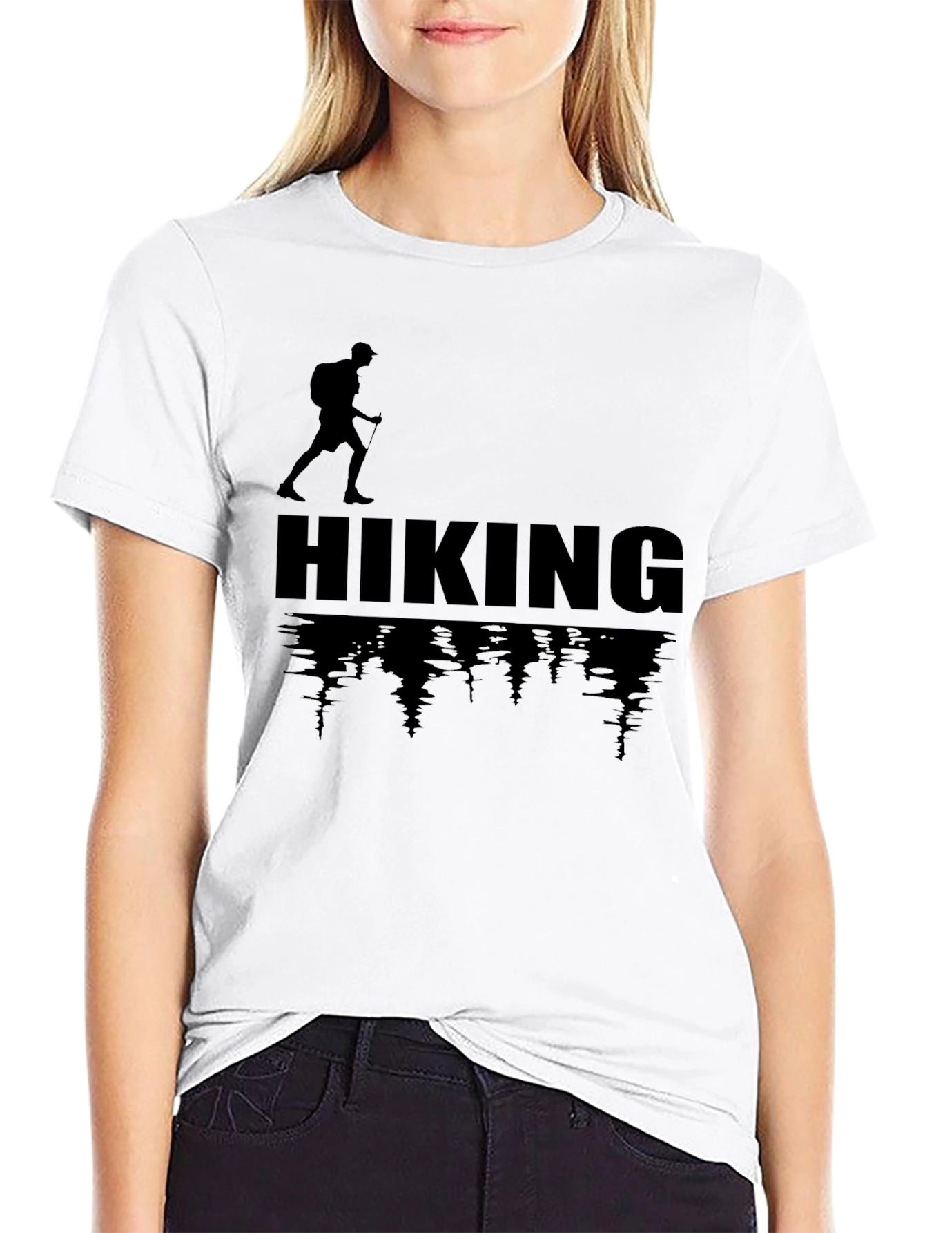 Black Hiking Adventure Graphic T-Shirt view 9