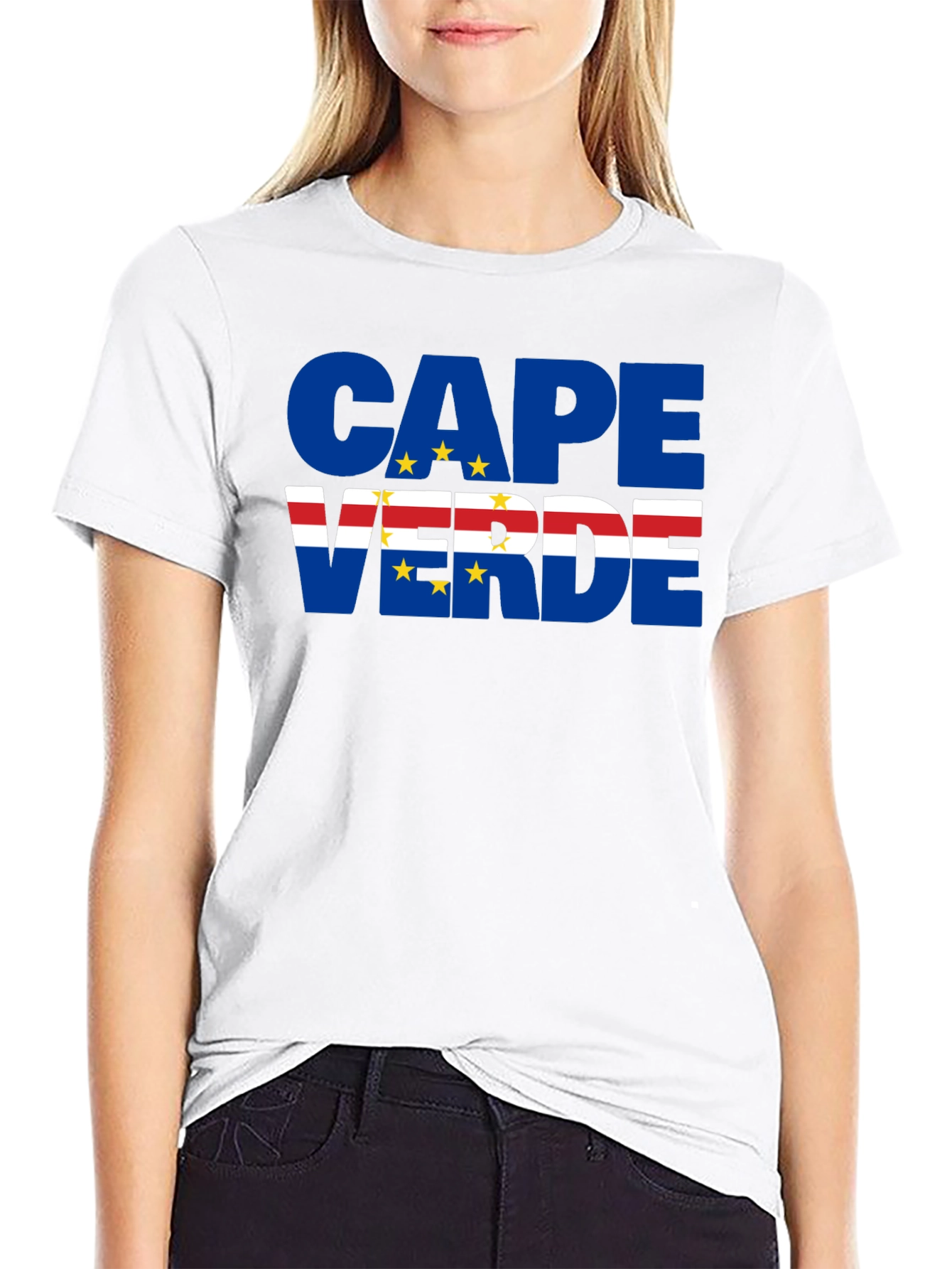Cape Verde Flag T-Shirt Black - 9