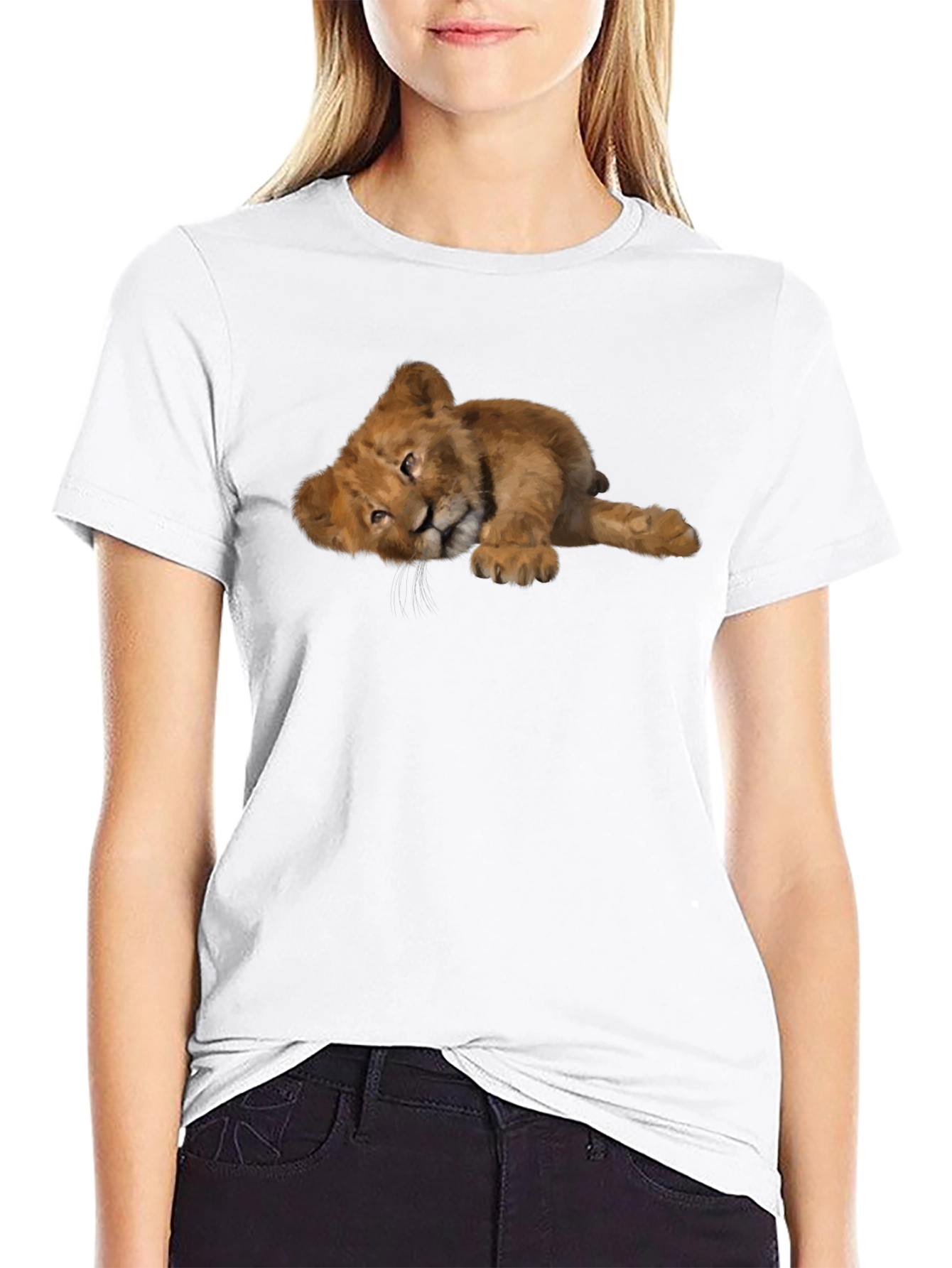 Black Lion Cub Graphic Tee - Black view 9
