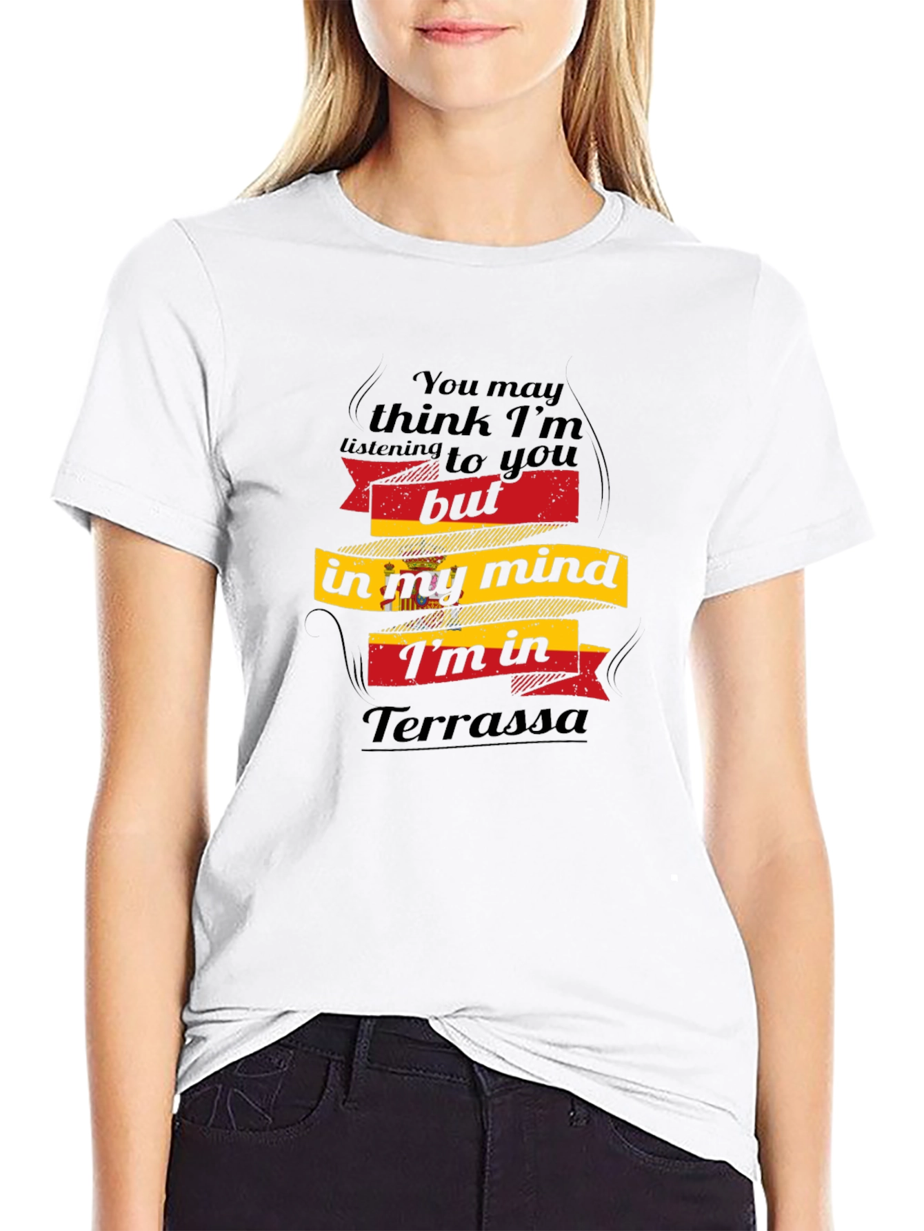 Black Terrassa Mind T-Shirt - Funny Travel Tee view 9