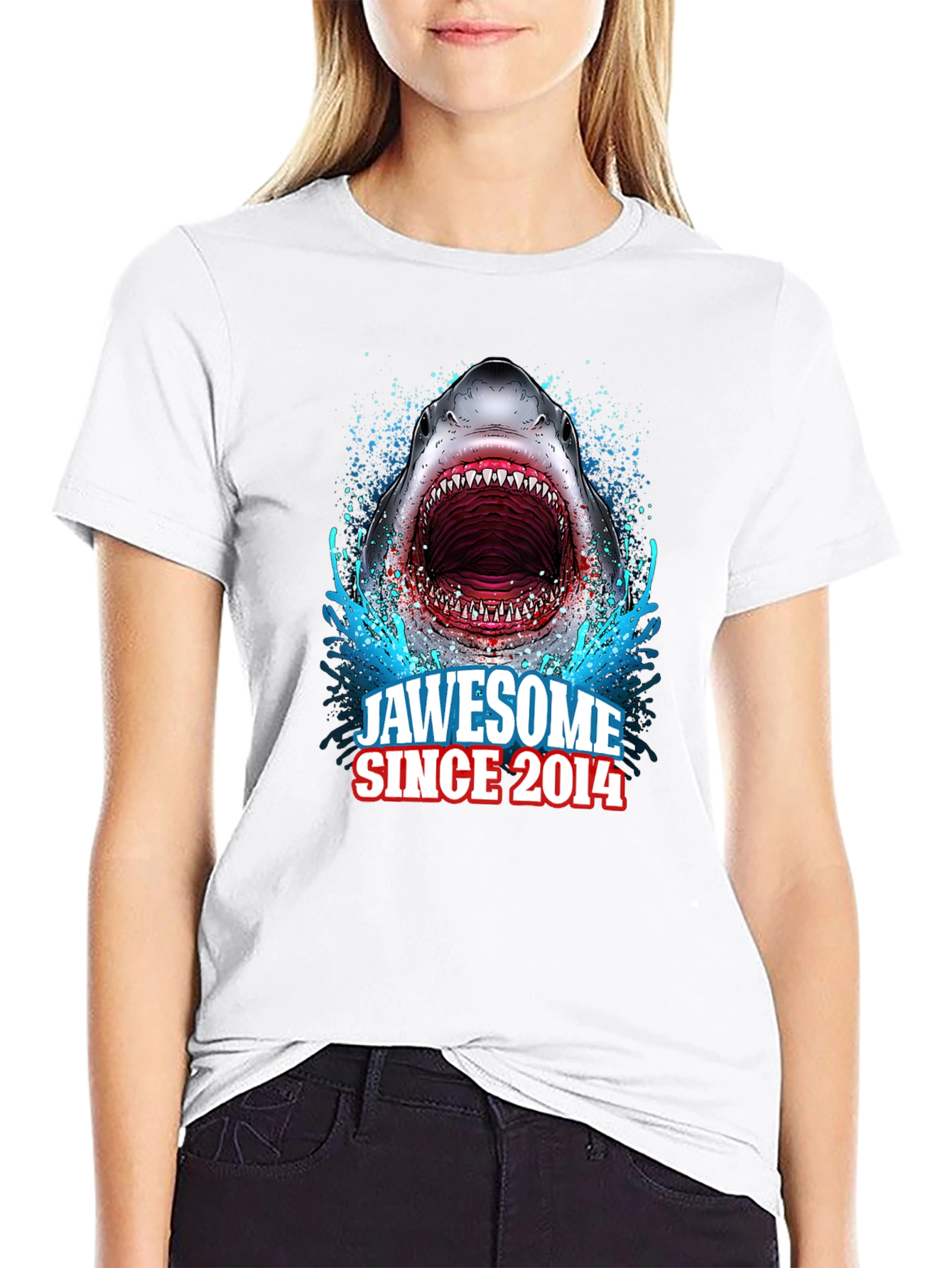Black Jawsome Shark Graphic T-Shirt - Since 2014 view 9