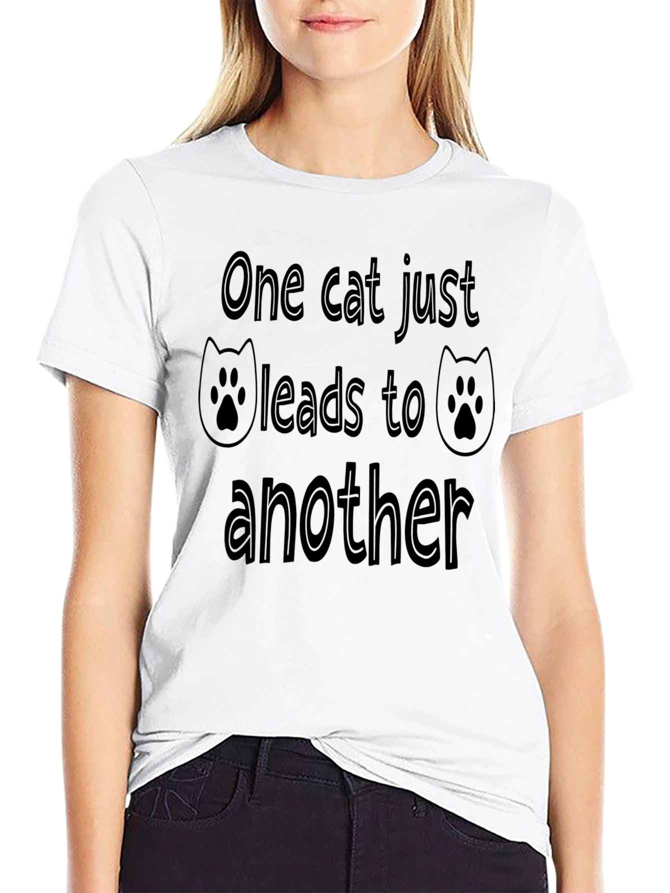 Black One Cat Leads to Another - Novelty Graphic Tee view 9