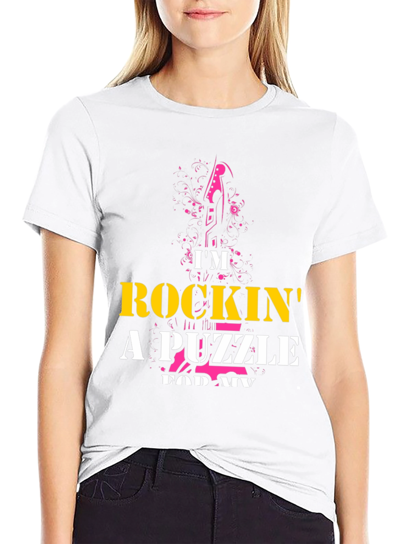 Rockin' a Puzzle T-Shirt - Unique Graphic Tee - 9