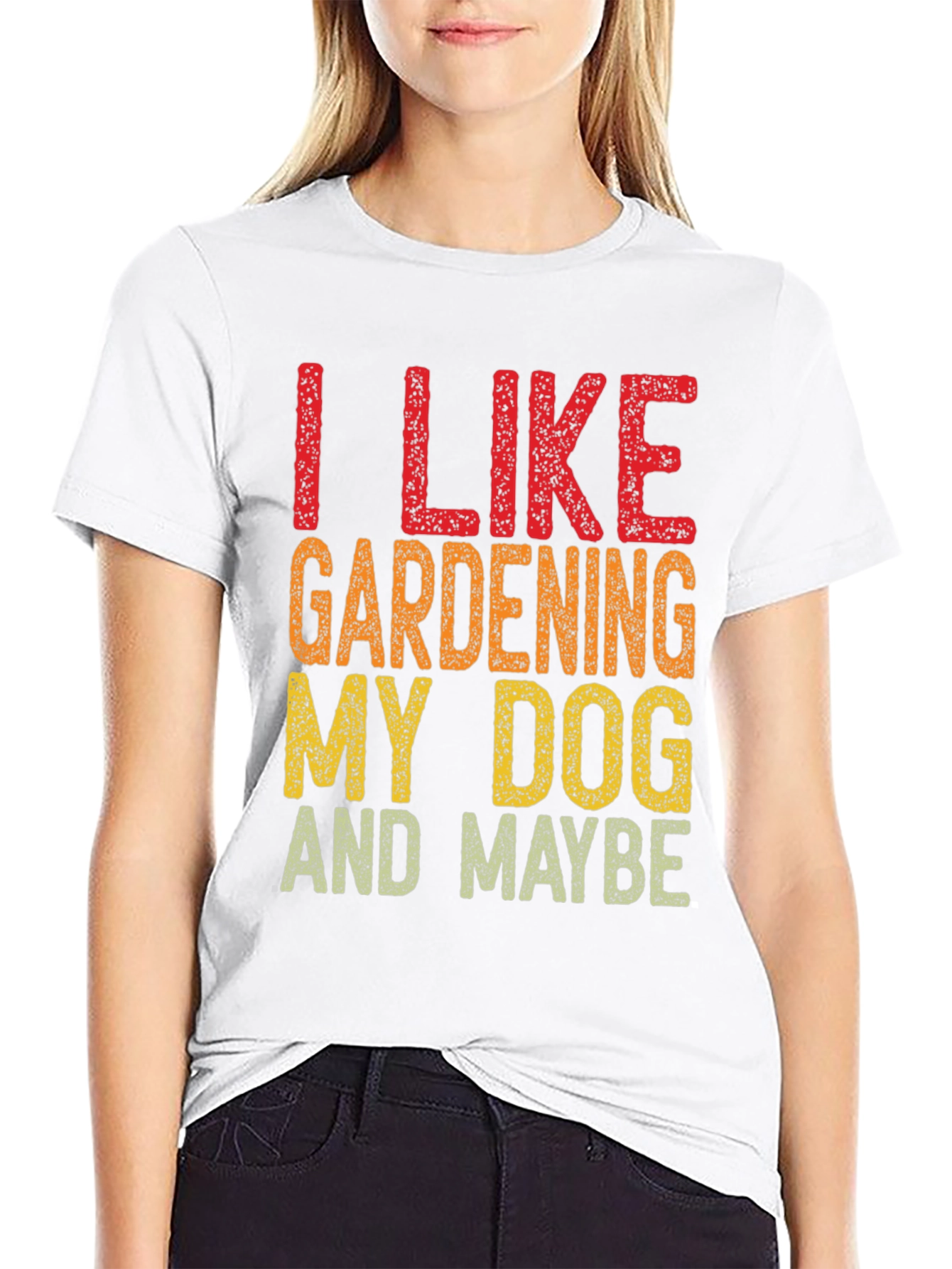 Black I Like Gardening My Dog and Maybe Funny T-Shirt view 9