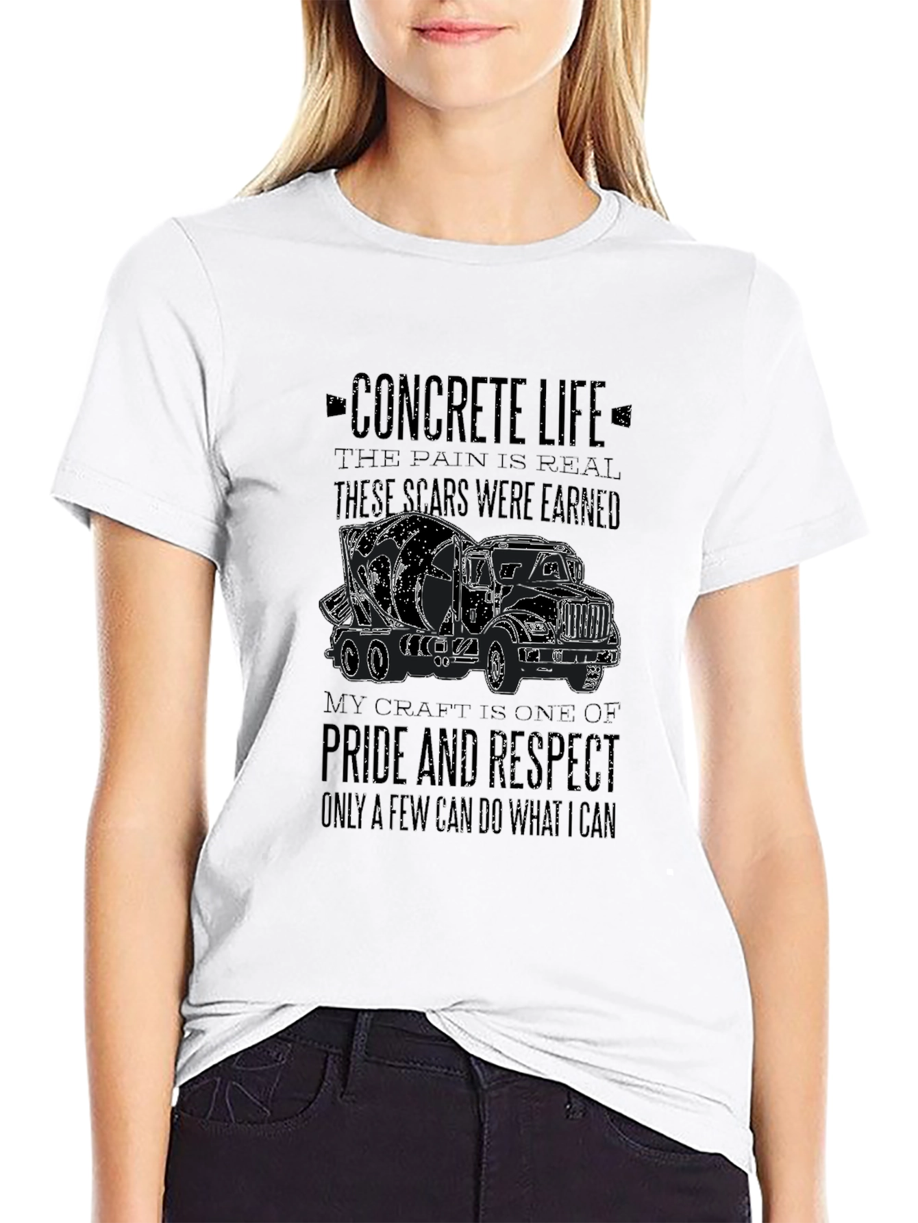 Black Concrete Life T-Shirt view 9