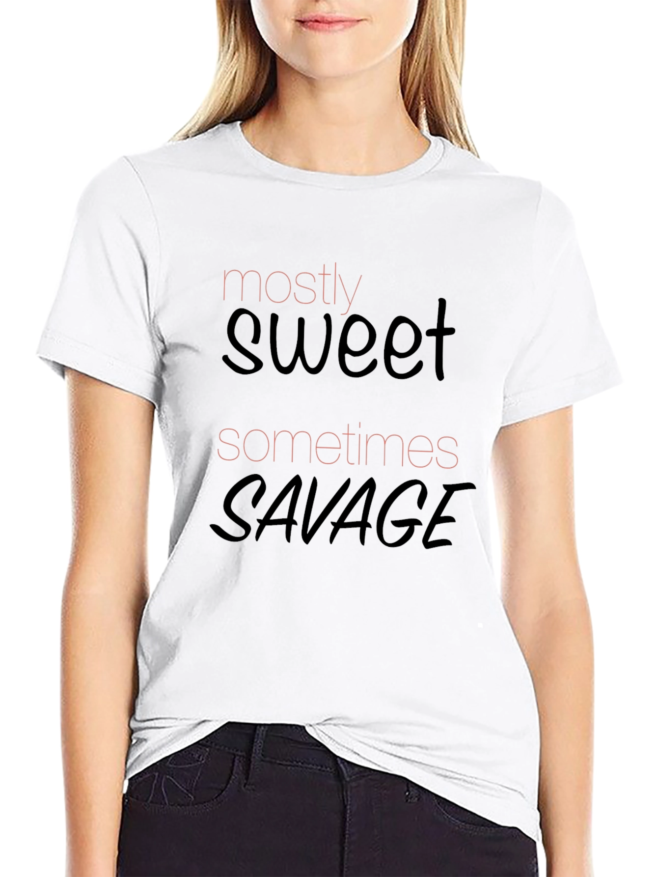Black Sweet & Savage Graphic Tee - Black view 9