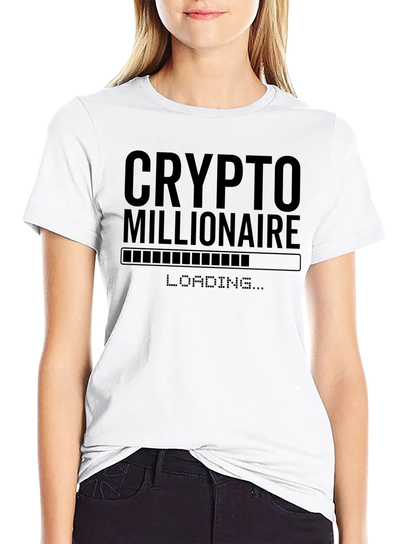 Black Crypto Millionaire Loading T-Shirt - Black view 9