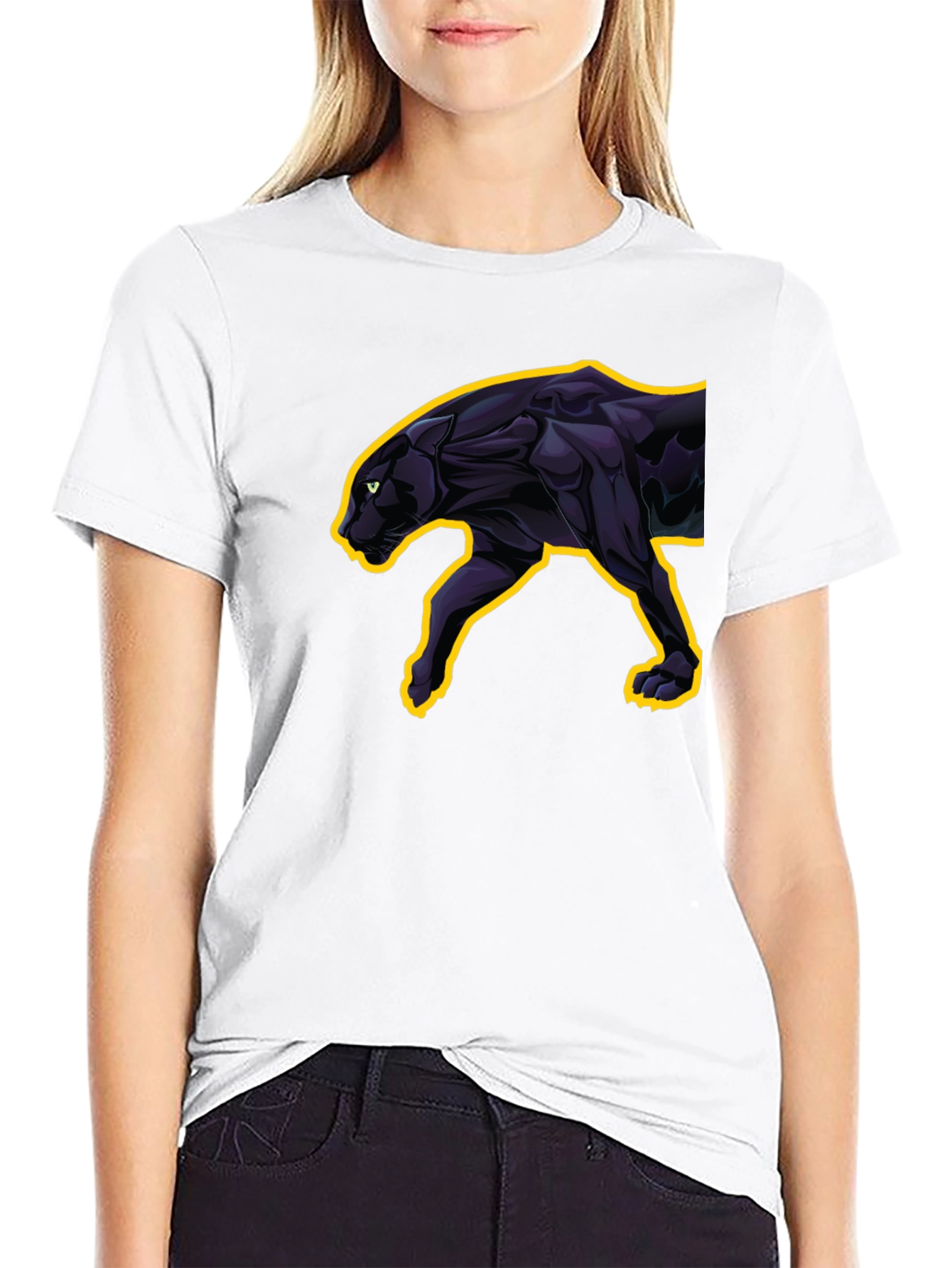 Black Black Panther Graphic Tee - Sleek & Stylish view 9