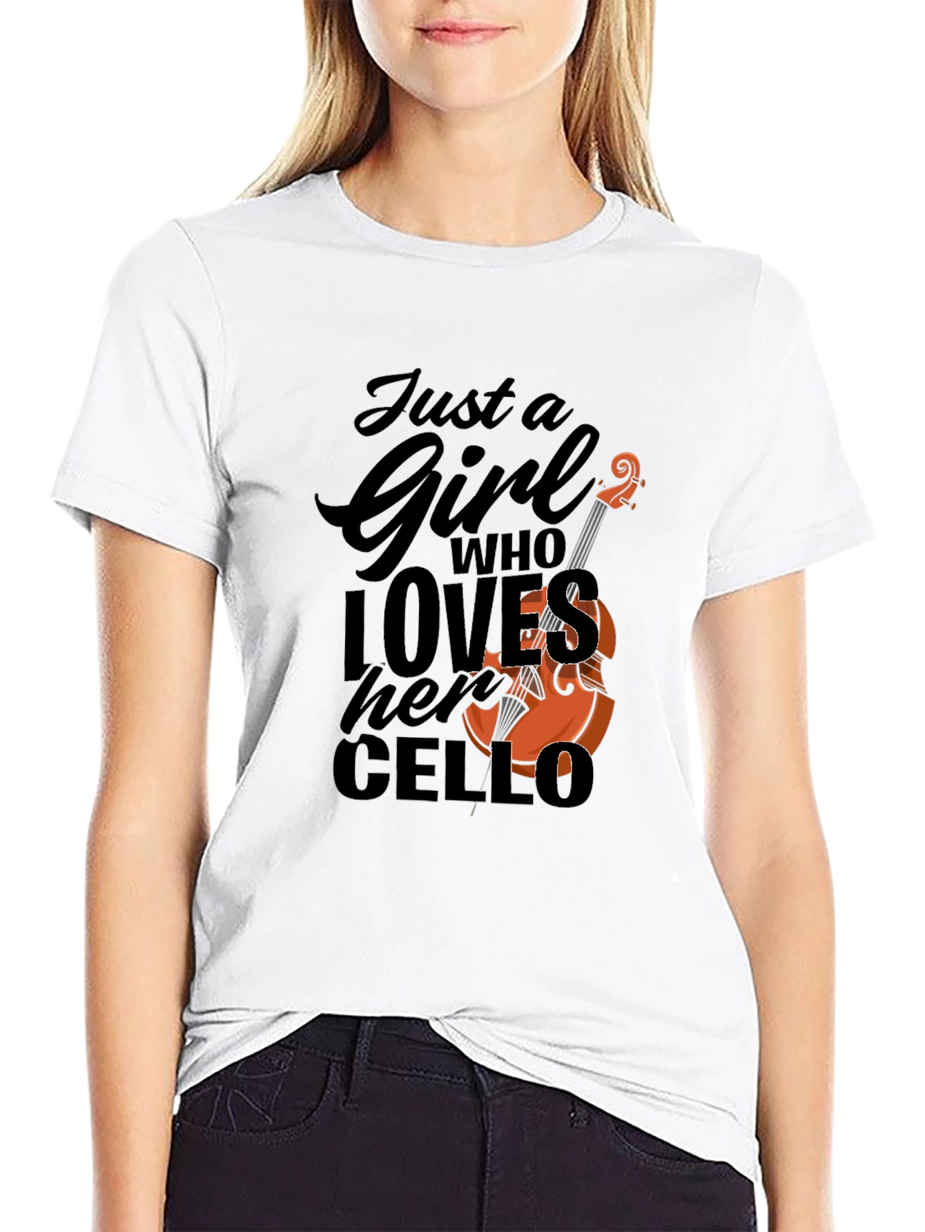 Just a Girl Who Loves Her Cello T-Shirt - 9