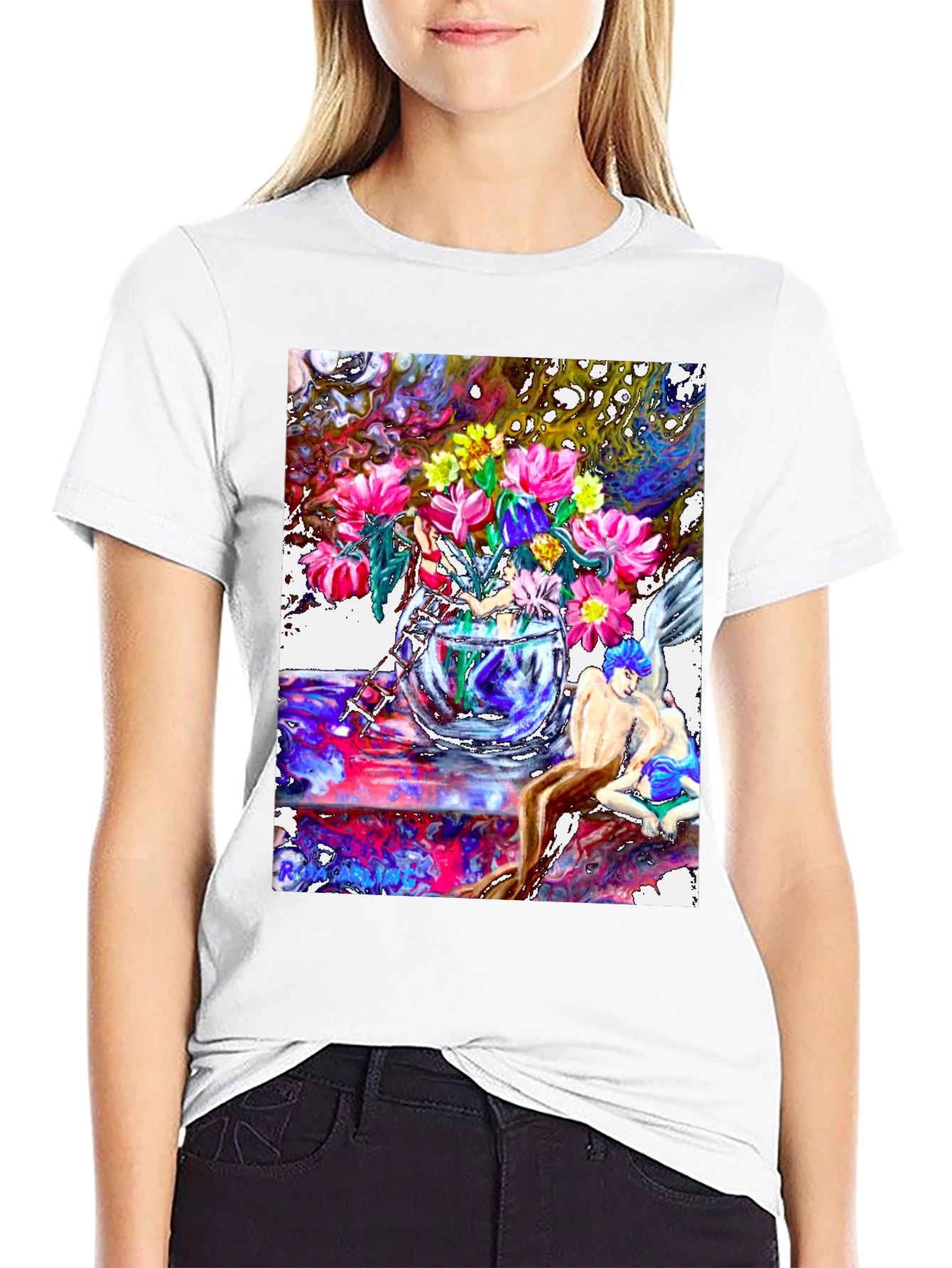 Black Floral Fairytale T-Shirt view 9